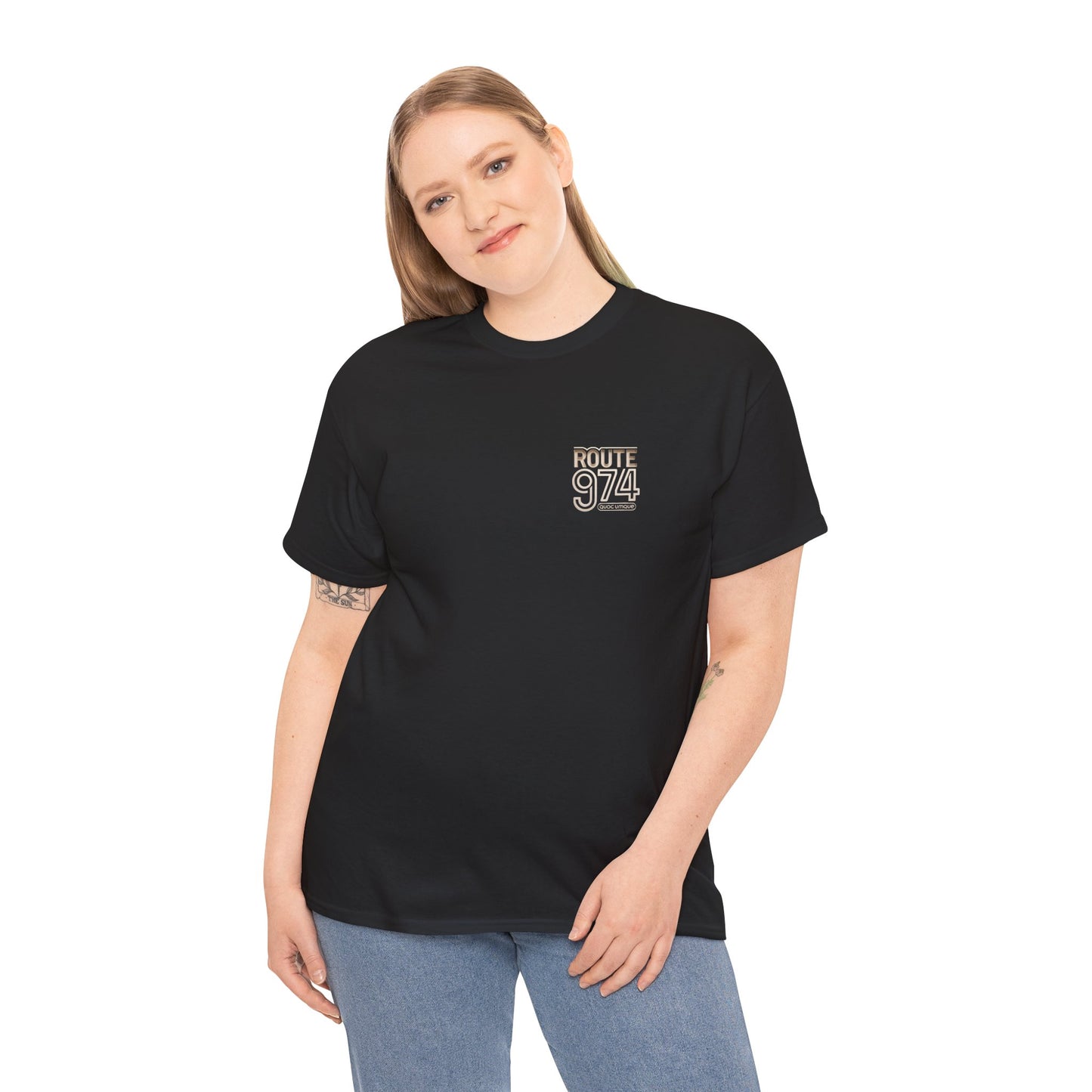 Copy of T-shirt "Route 974", Destination île de La Réunion, Confort Coton, Sobre, Elégant, Souvenir Unique, Cadeau, Unisexe, Esprit Voyageur