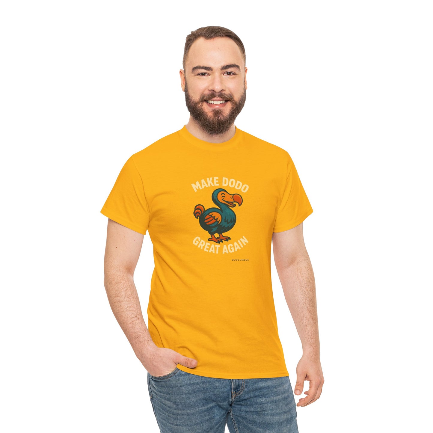 T-Shirt "Make Dodo Great Again", Exotisme, Destination Île de La Réunion, Confort Coton, Sobre, Elégant, Souvenir Unique, Cadeau, Unisexe, Esprit Voyageur