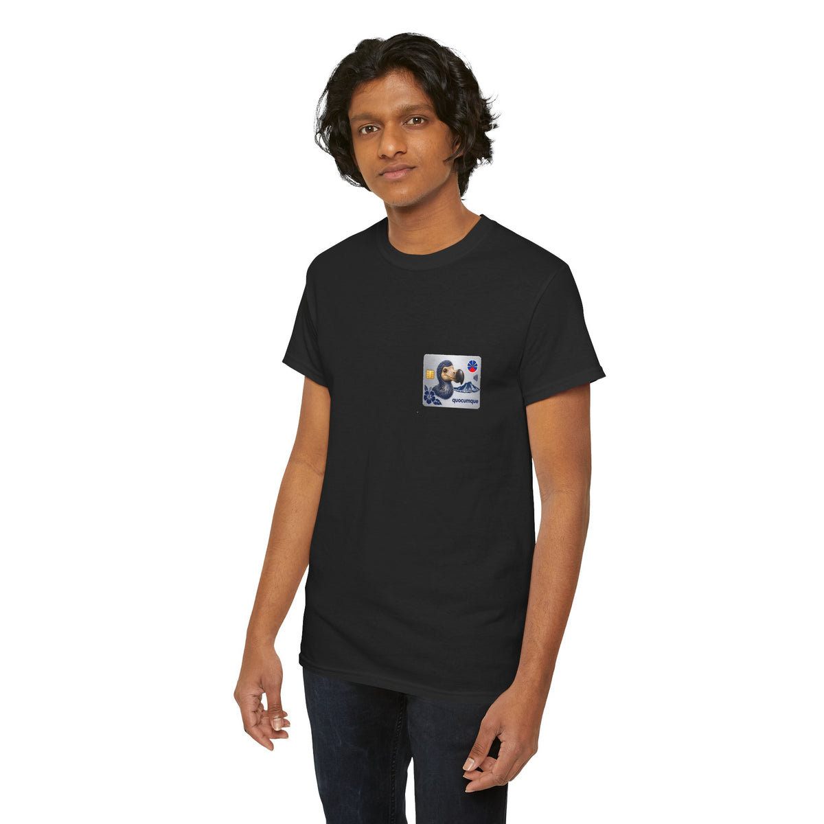 T-shirt "Quocumque Platinium", Exotisme, Destination Île de La Réunion, Confort Coton, Sobre, Elégant, Souvenir Unique, Cadeau, Unisexe, Esprit Voyageur