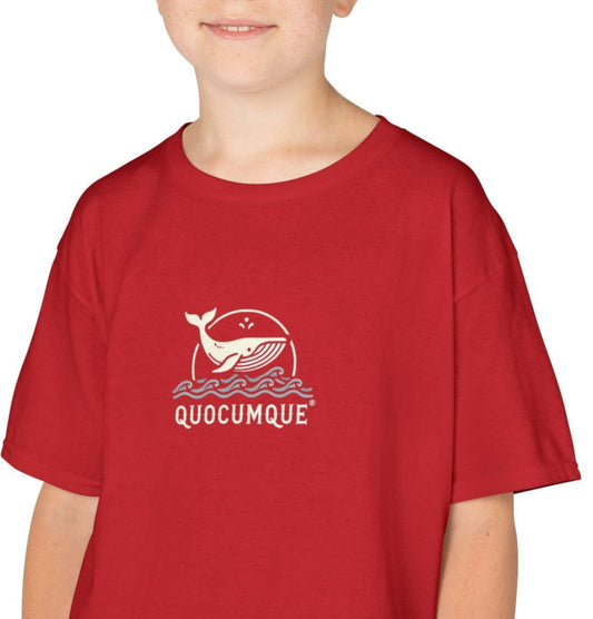 T-shirt Quocumque, Baleine à Bosse, Douceur Coton,  Pour les enfants de 5-6 ans( Taille XS), Pour les 7-8 ans( taille S), Pour les 9-10 ans( taille M), Pour les 11-12 ans( taille L), Pour les 13-14 ans(taille XL)