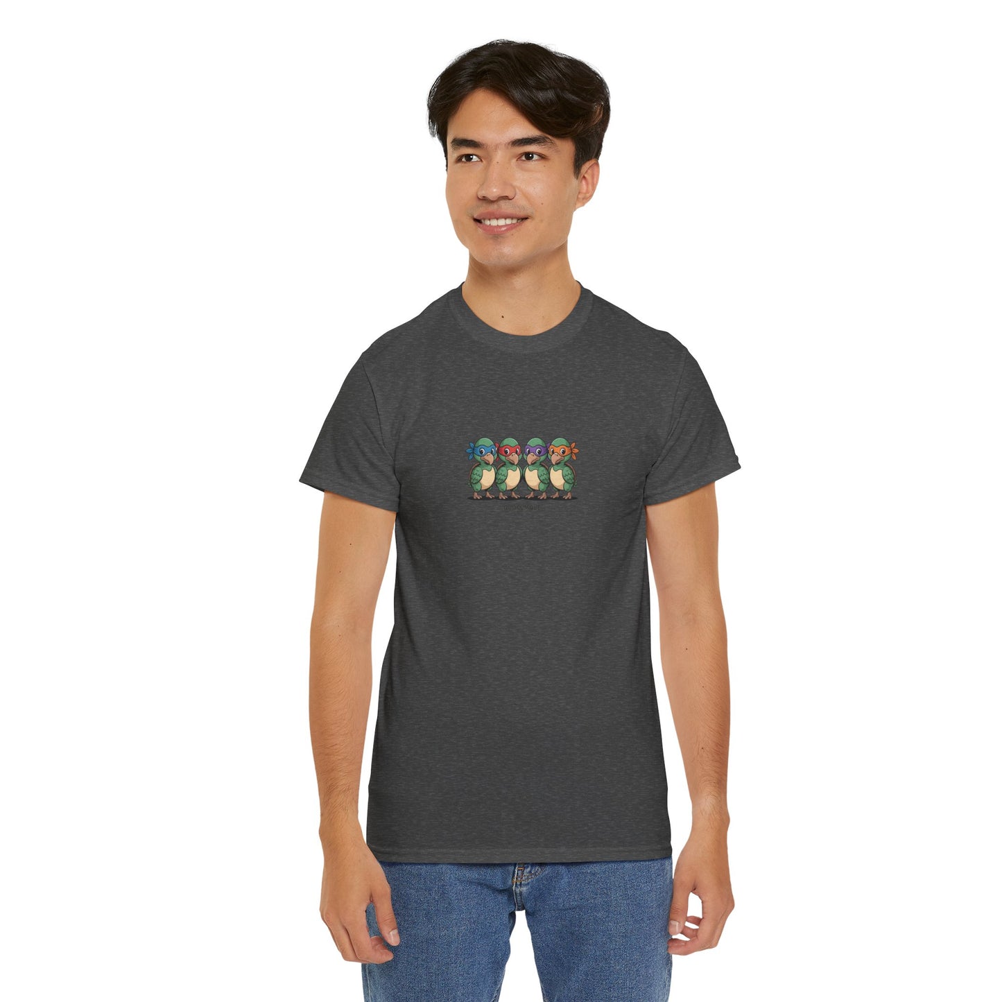 T-shirt Quocumque, " Dodos Ninjas ", Île de La Réunion, Confort Coton, Elégant, Souvenir Unique, Cadeau, Unisexe, Esprit Voyageur, Créole, Bourbon
