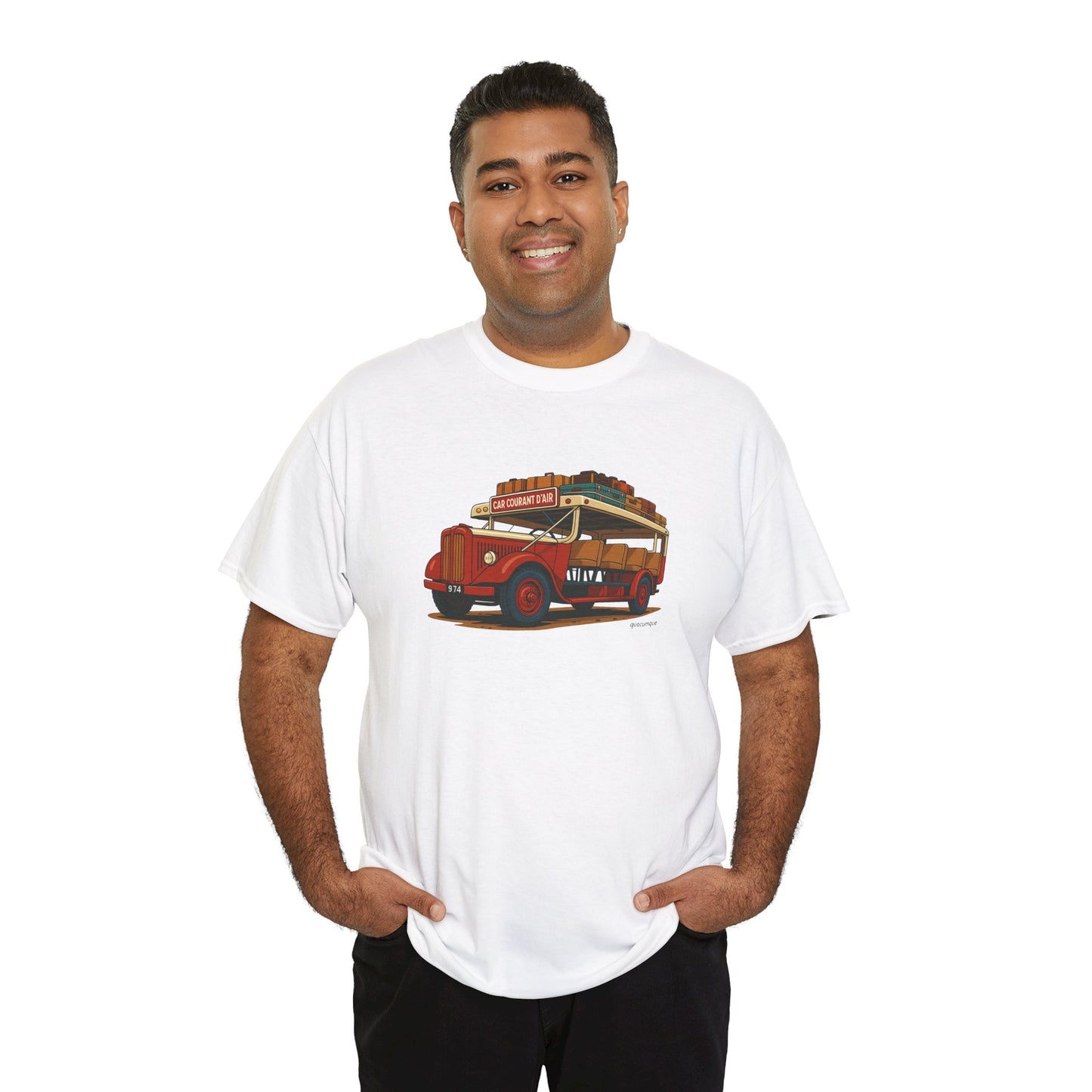 T-shirt "Car Courant d'Air, Exotisme, Destination Île de La Réunion, Confort Coton, Sobre, Elégant, Souvenir Unique, Cadeau, Unisexe, Esprit Voyageur