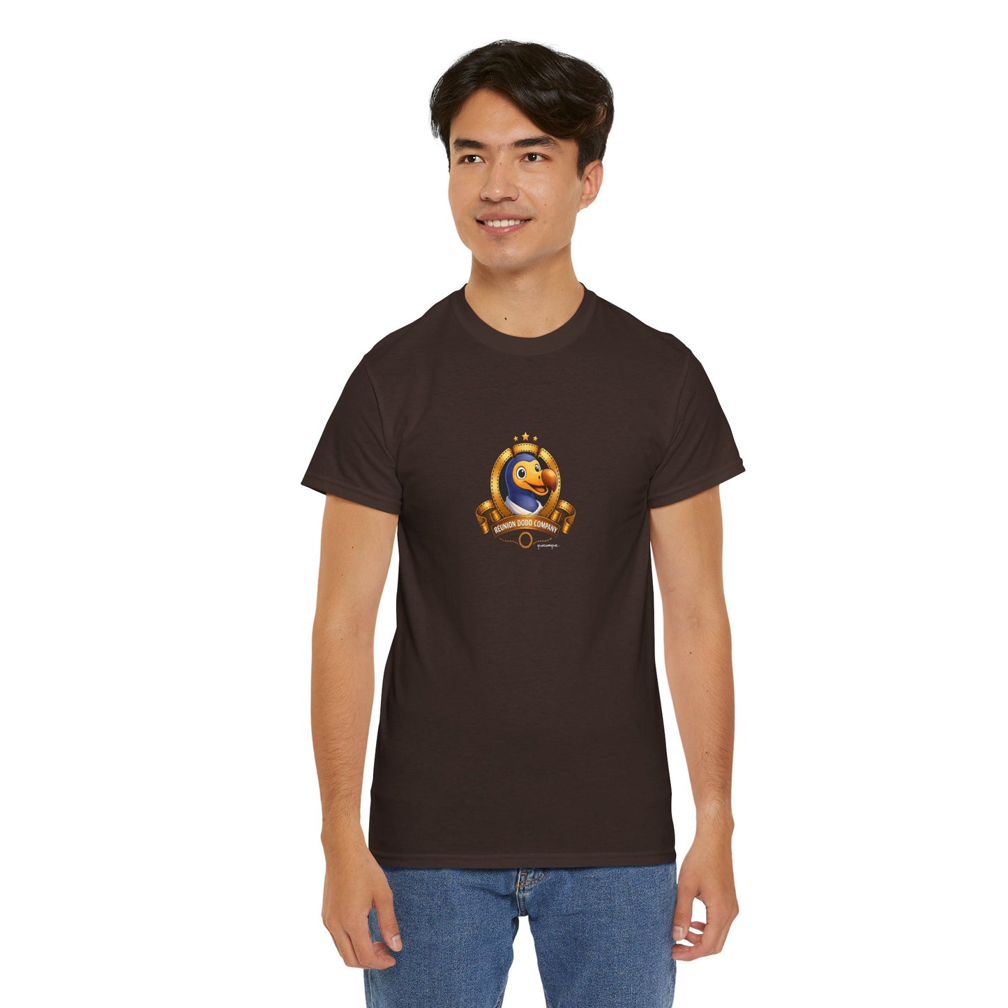 T-shirt Quocumque, " Dodo Cinéma", Île de La Réunion, Confort Coton, Elégant, Souvenir Unique, Cadeau, Unisexe, Esprit Voyageur, Créole, Bourbon