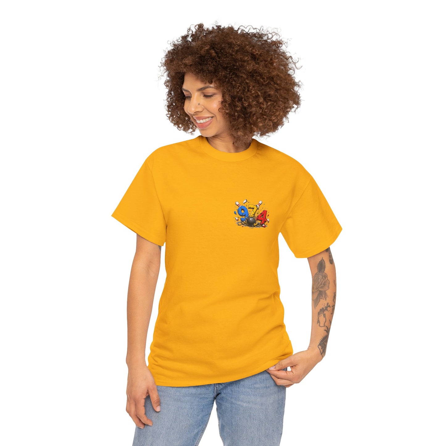 T-shirt " 974 Bowling ", Destination Île de La Réunion, Confort Coton, Sobre, Elégant, Souvenir Unique, Vêtement Adulte, Unisexe, Esprit Voyageur