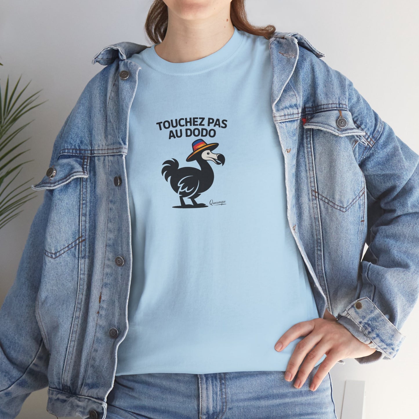T-shirt Quocumque, " Touchez pas au Dodo ", Confort, Souvenir Unique, Cadeau, Unisexe, Délicatesse, Homme, Femme, Adulte, Sportif, Liberté, Détente
