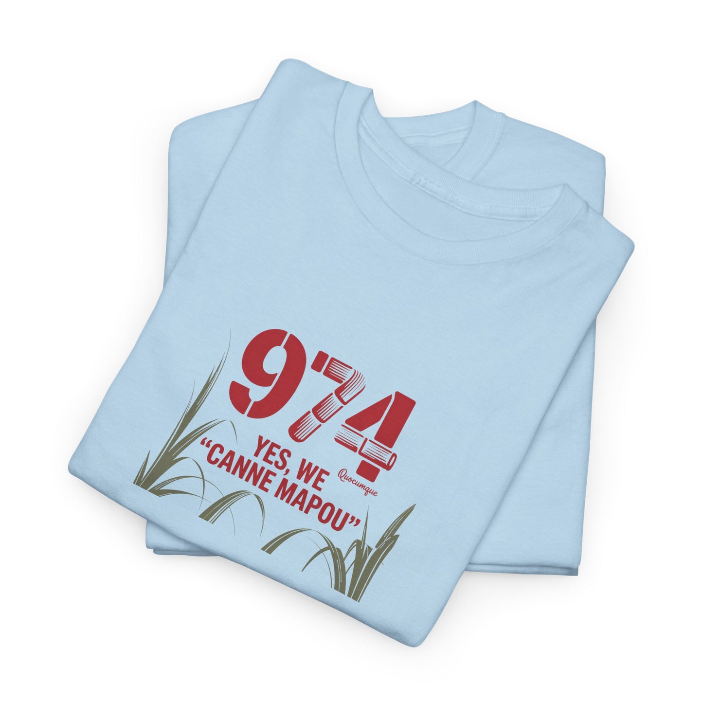 T-Shirt "Canne Mapou", Exotisme, Destination Île de La Réunion, Confort Coton, Sobre, Elégant, Souvenir Unique, Cadeau, Unisexe, Esprit Voyageur