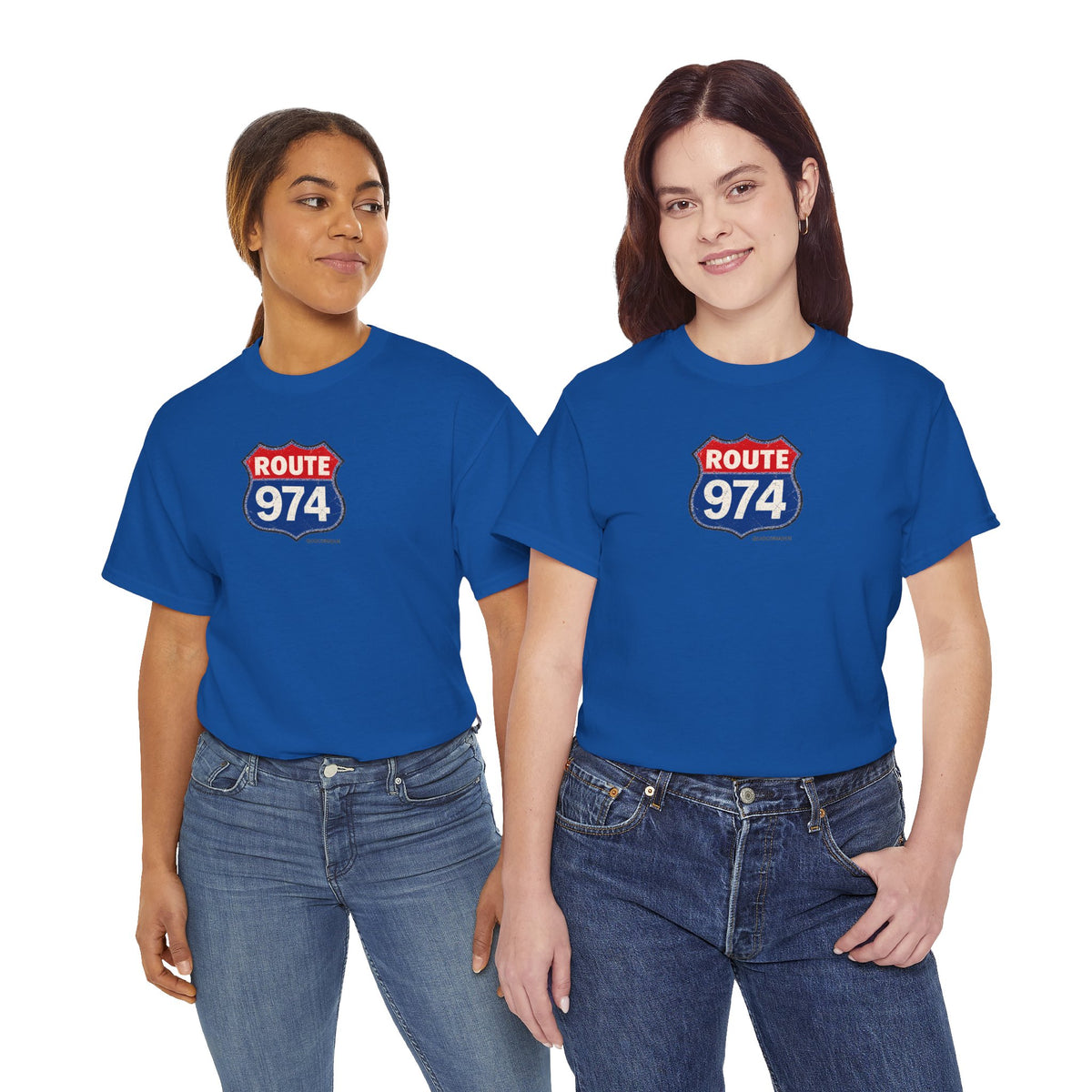 T-shirt "Route 974", Exotisme, Destination Île de La Réunion, Confort Coton, Sobre, Elégant, Souvenir Unique, Cadeau, Unisexe, Esprit Voyageur