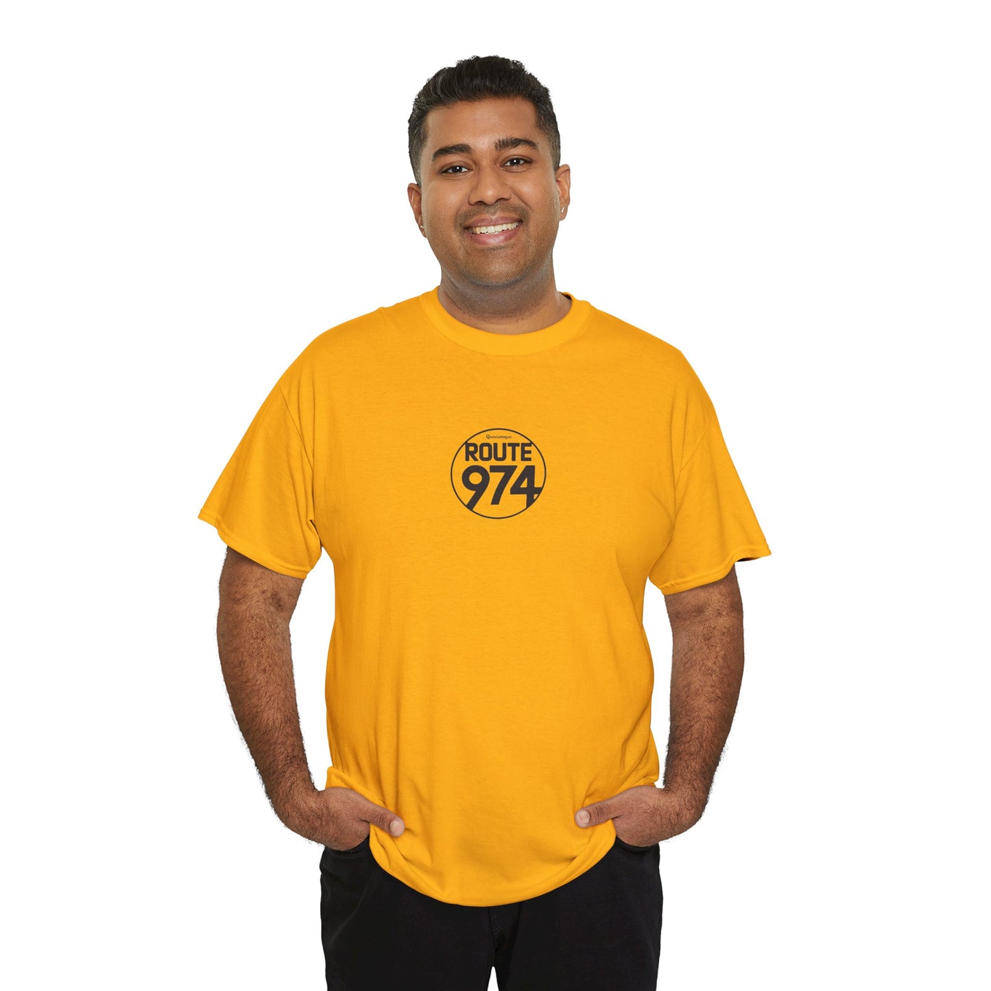 T-shirt "Route 974", Destination île de La Réunion, Confort Coton, Sobre, Elégant, Souvenir Unique, Cadeau, Unisexe, Esprit Voyageur