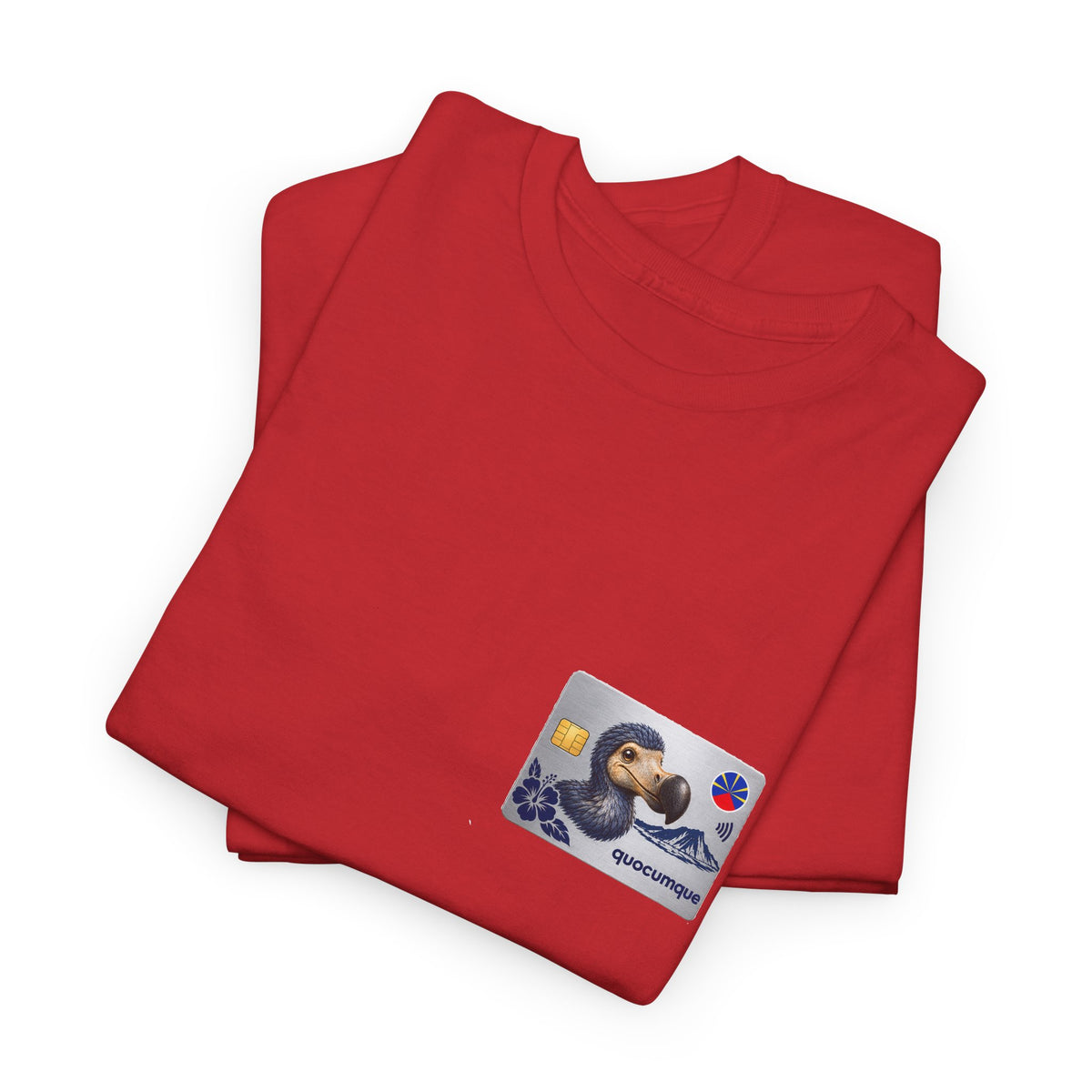 T-shirt "Quocumque Platinium", Exotisme, Destination Île de La Réunion, Confort Coton, Sobre, Elégant, Souvenir Unique, Cadeau, Unisexe, Esprit Voyageur