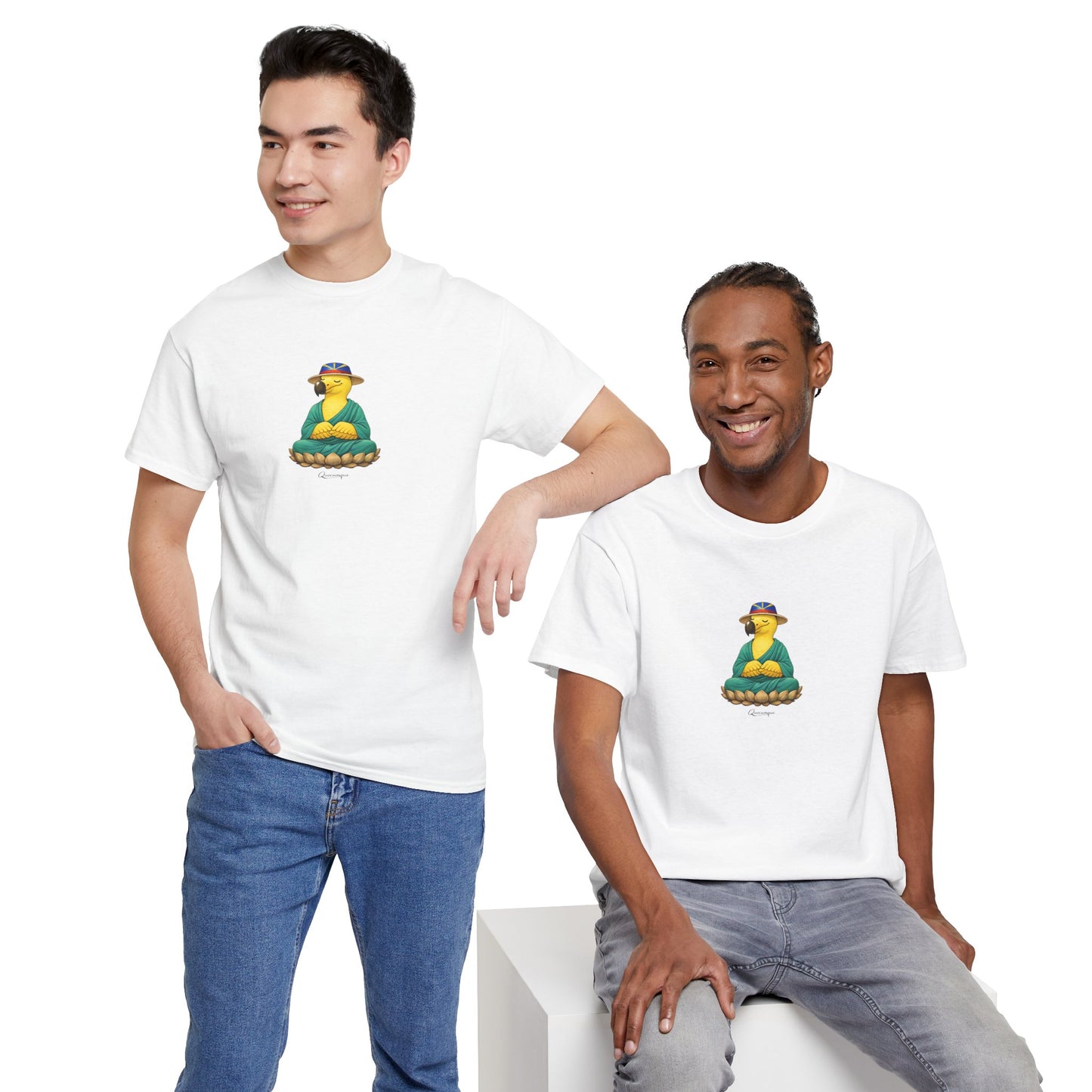 T-shirt "Dodo Zen", Confort Coton, Sobre, Elégant, Souvenir Unique, Cadeau, Unisexe, Esprit Voyageur, Adulte