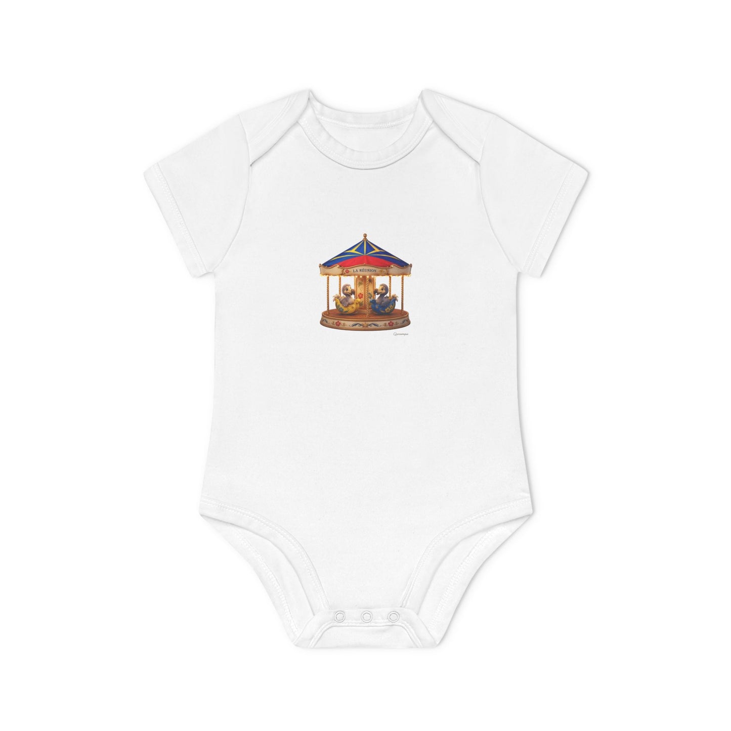 Body Bébé "Dodo Manège", Île de La Réunion, Douceur Coton, Cadeau Naissance,  Confort Coton Bio, Style Unique, Cadeau Parfait