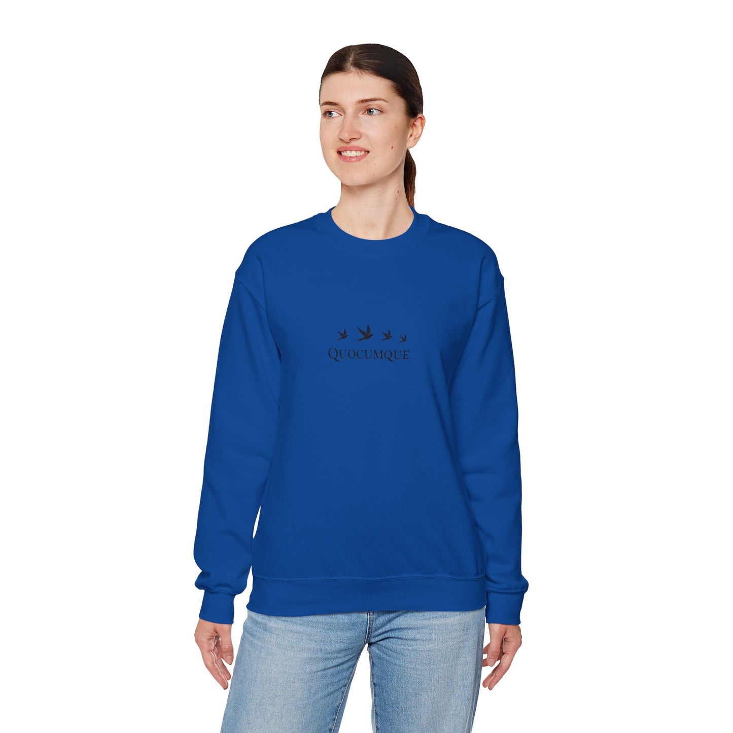 Sweat-Shirt Quocumque " Petits Oiseaux", Adulte, Unisexe, Homme, Femme, Sportive, Sportif, Décontracté, Élégant, Urbain, Classique, Vol