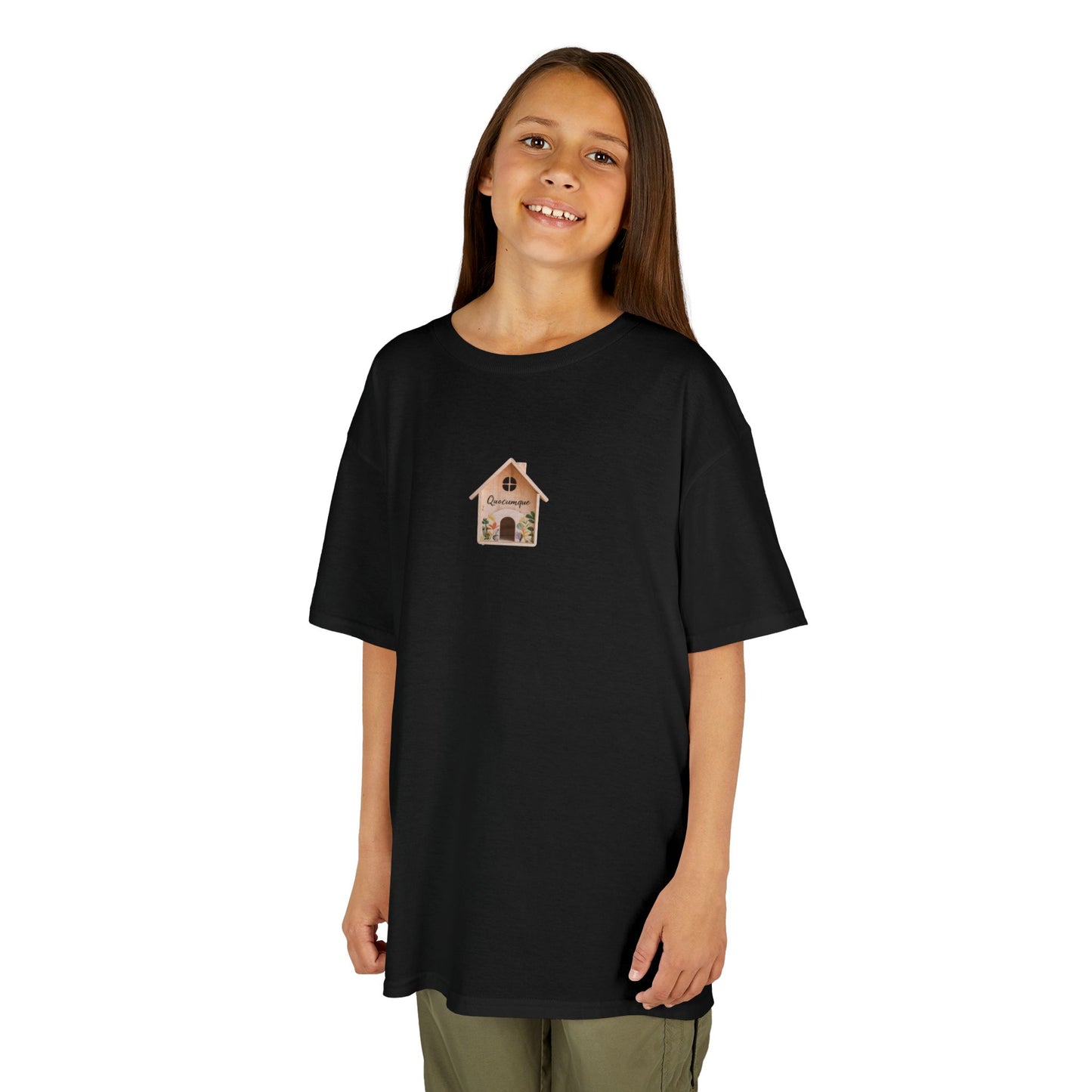 T-shirt Quocumque, "Nichoir", Nid d'Oiseau, Pour les enfants de 5-6 ans( Taille XS), Pour les 7-8 ans( taille S), Pour les 9-10 ans( taille M), Pour les 11-12 ans( taille L), Pour les 13-14 ans(taille XL)