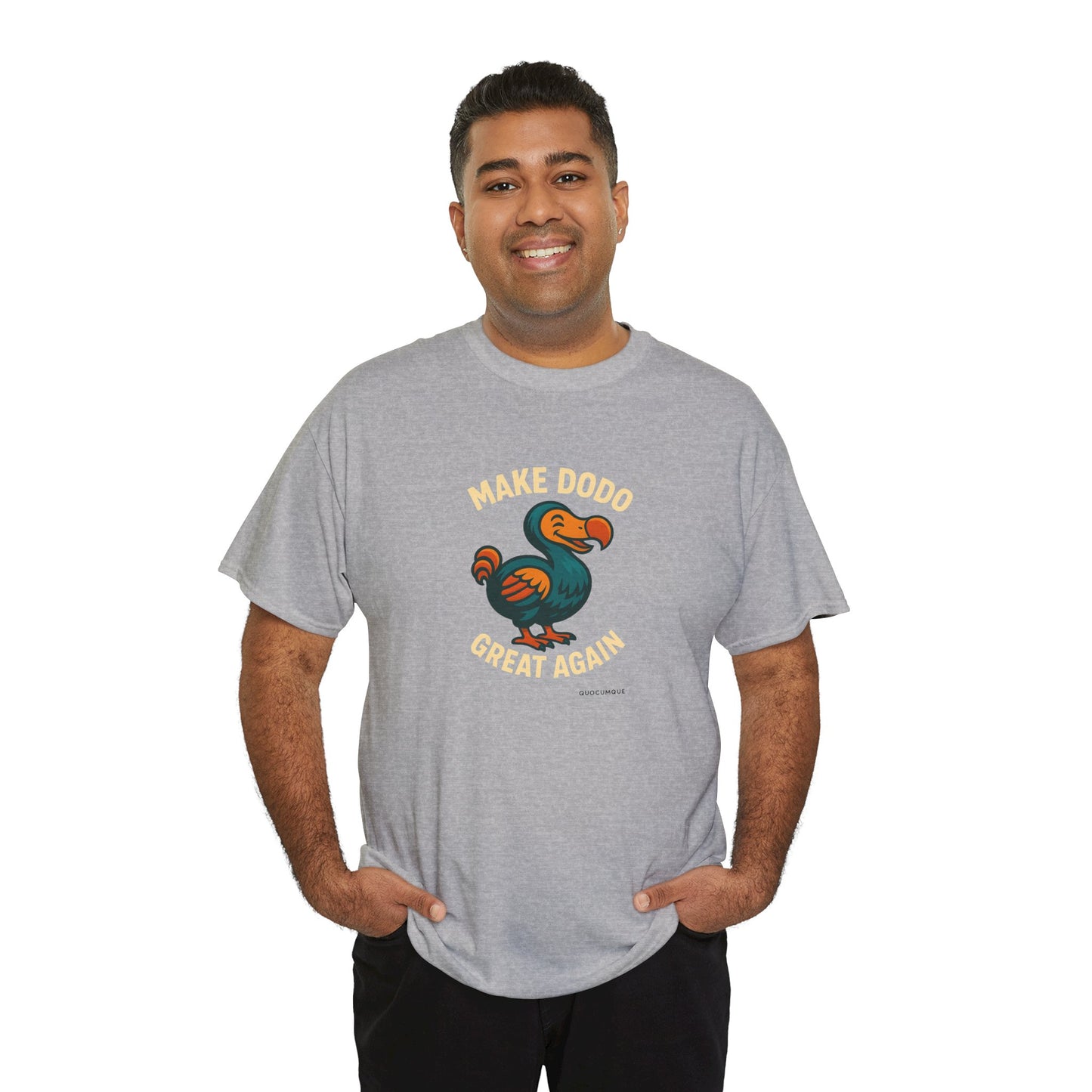T-Shirt "Make Dodo Great Again", Exotisme, Destination Île de La Réunion, Confort Coton, Sobre, Elégant, Souvenir Unique, Cadeau, Unisexe, Esprit Voyageur