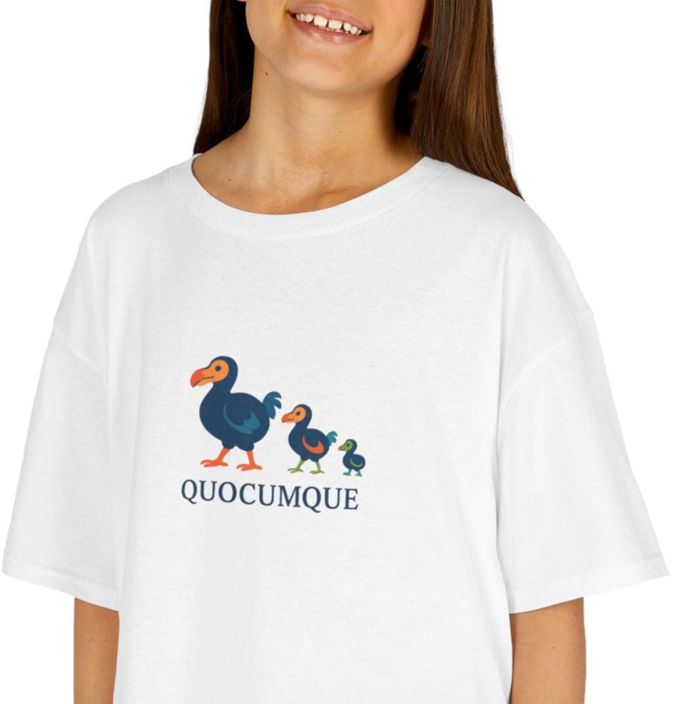 T-shirt Quocumque, "Famille Dodo", Animal Mascotte, Douceur Coton, Pour les enfants de 5-6 ans( Taille XS), Pour les 7-8 ans( taille S), Pour les 9-10 ans( taille M), Pour les 11-12 ans( taille L), Pour les 13-14 ans( taille XL)