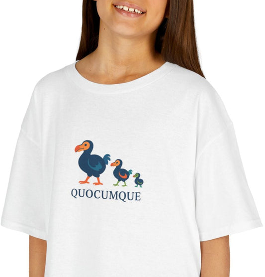 T-shirt Quocumque, "Famille Dodo", Animal Mascotte, Douceur Coton, Pour les enfants de 5-6 ans( Taille XS), Pour les 7-8 ans( taille S), Pour les 9-10 ans( taille M), Pour les 11-12 ans( taille L), Pour les 13-14 ans( taille XL)