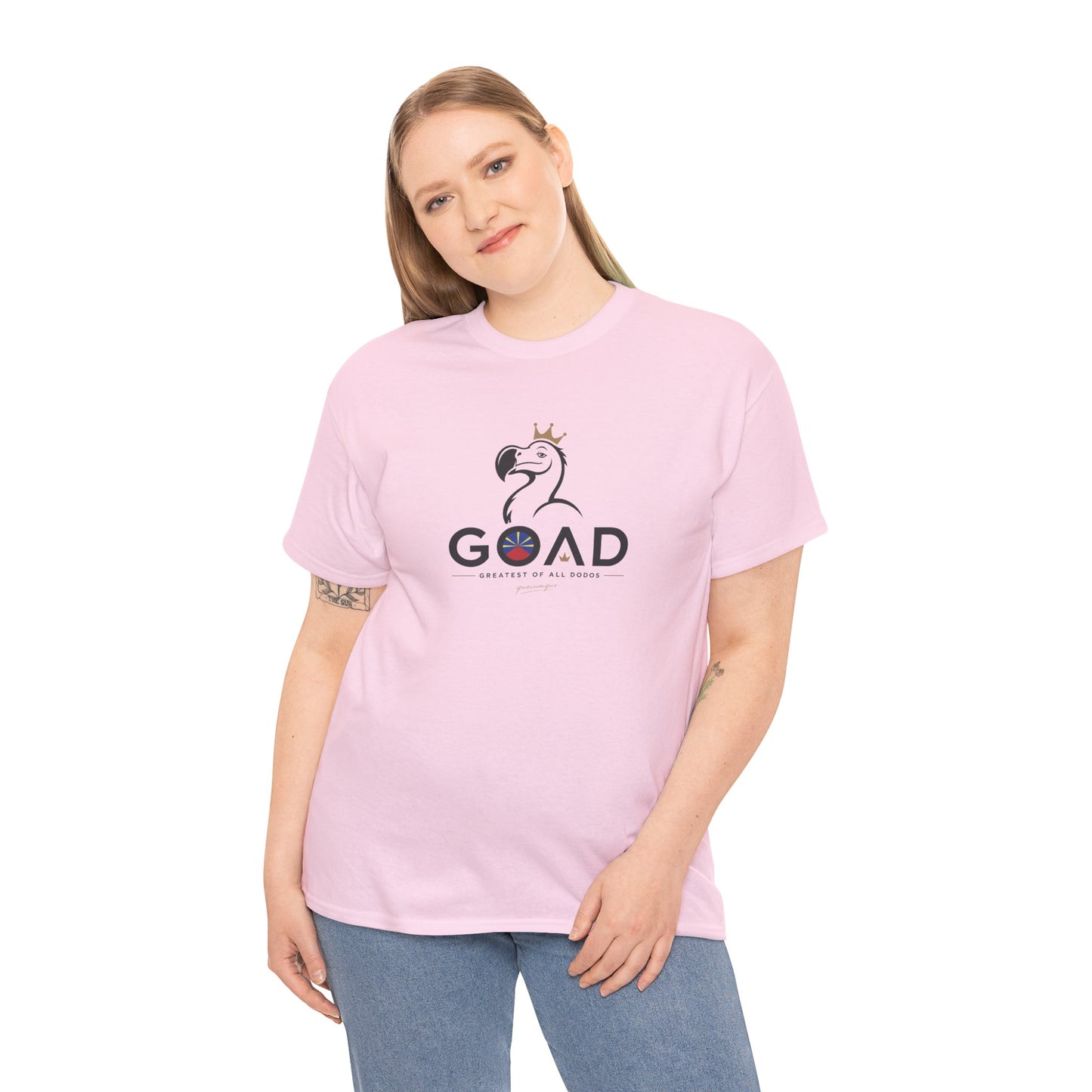 T-shirt "GOAD ", Greatest Of All Dodos, Île de La Réunion", Confort Coton, Sobre, Elégant, Souvenir Unique, Cadeau, Unisexe, Esprit Voyageur