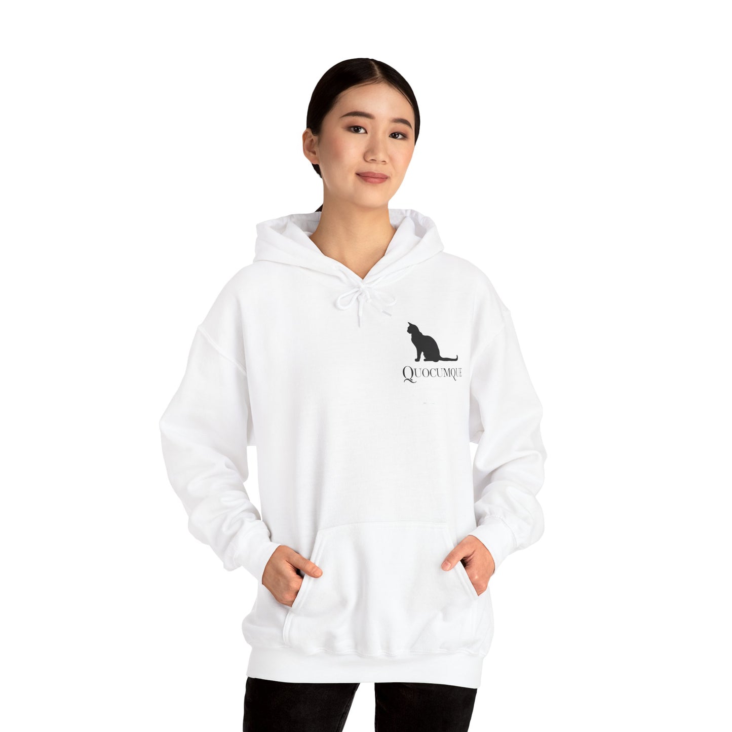 Sweat-Shirt Quocumque " Chat", Adulte, Unisexe, Homme, Femme, Sportive, Sportif, Décontracté, Élégant, Urbain, Classique,  Patte de Velours