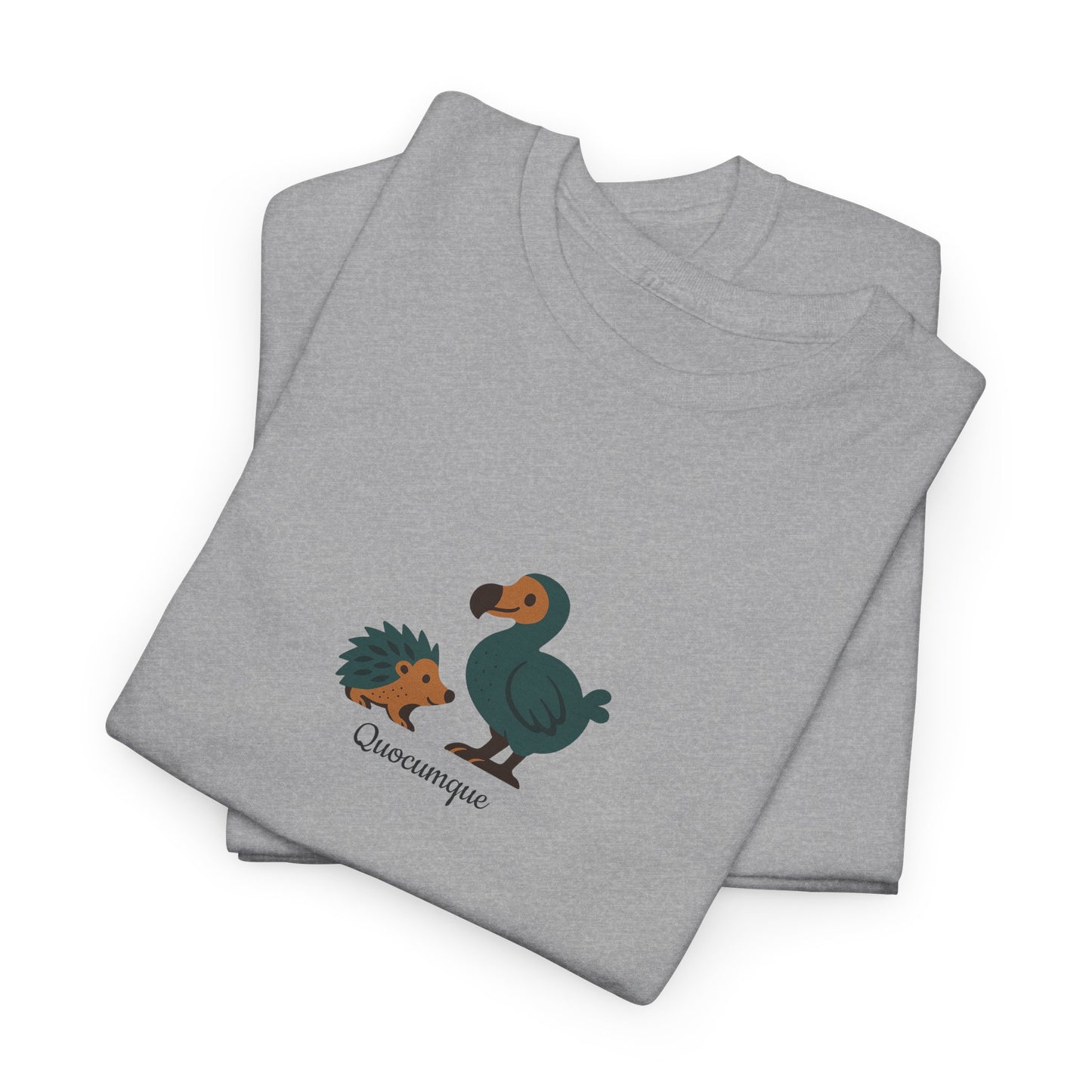 T-shirt Quocumque, "Tangue et Dodo", Île de La Réunion, Confort Coton, Elégant, Souvenir Unique, Cadeau, Unisexe, Esprit Voyageur, Créole, Bourbon