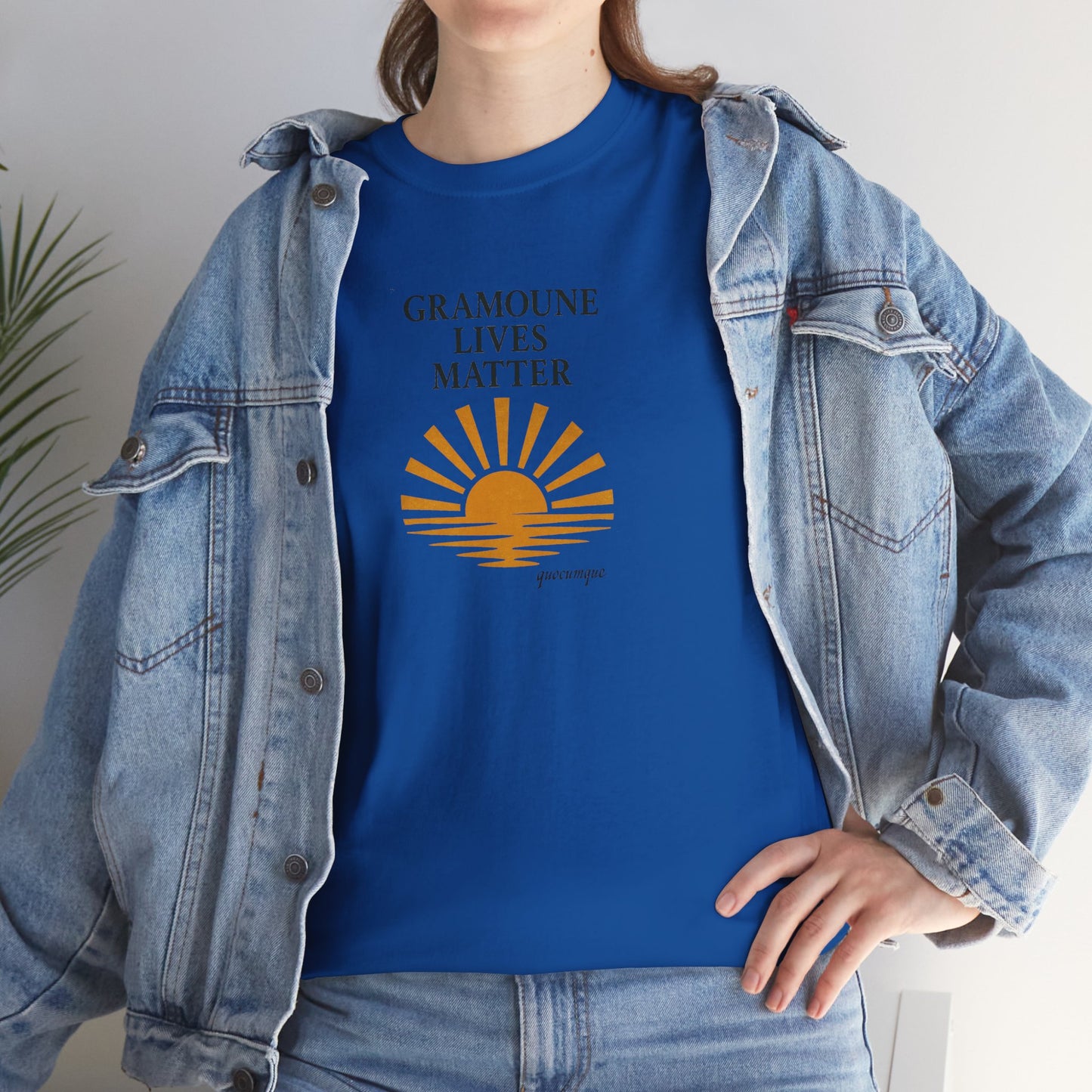 T-shirt "Gramoune", Soleil, Île de La Réunion, Confort Coton, Sobre, Elégant, Souvenir Unique, Cadeau, Unisexe, Esprit Voyageur