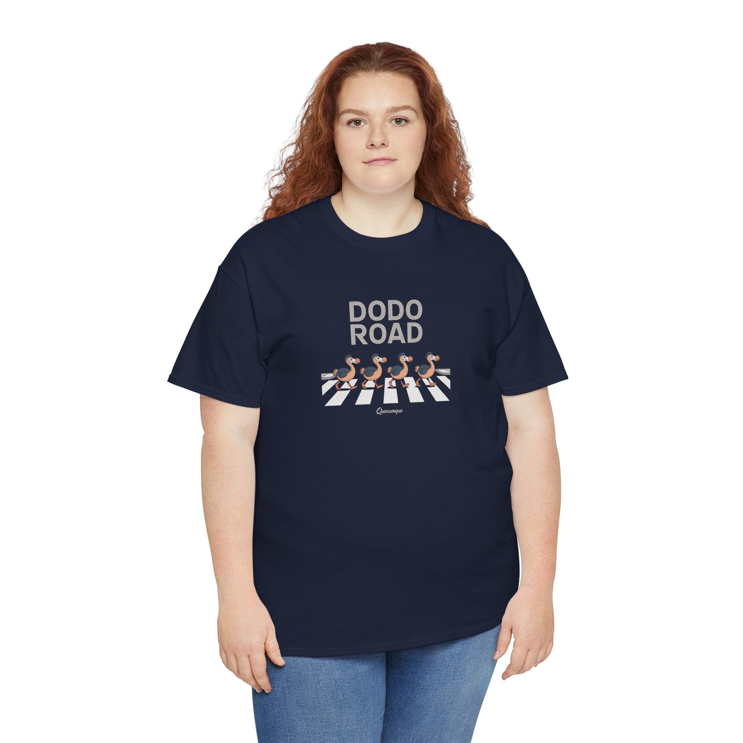 T-shirt Quocumque, " Dodo Road ", Île de La Réunion, Confort Coton, Elégant, Souvenir Unique, Cadeau, Unisexe, Esprit Voyageur, Créole, Bourbon