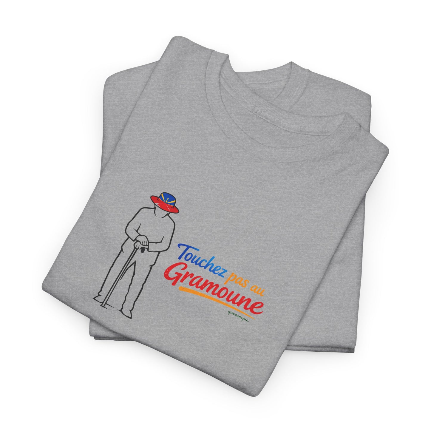 T-shirt "Gramoune", Île de La Réunion, Confort Coton, Sobre, Elégant, Souvenir Unique, Cadeau, Unisexe, Esprit Voyageur