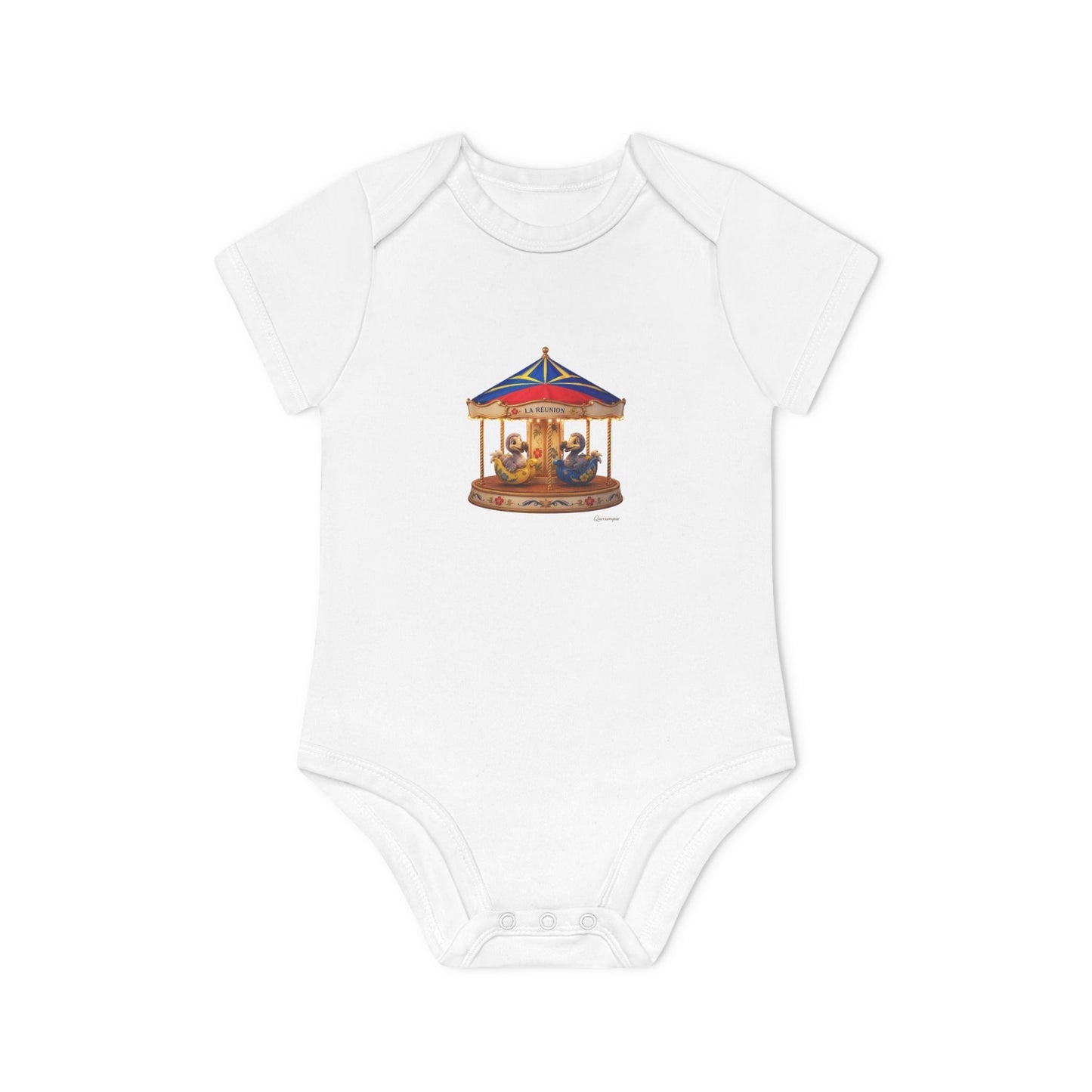 Body Bébé "Dodo Manège", Île de La Réunion, Douceur Coton, Cadeau Naissance,  Confort Coton Bio, Style Unique, Cadeau Parfait