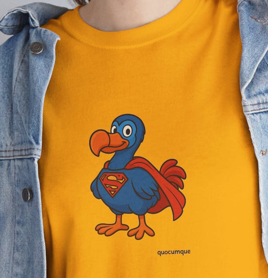 T-shirt Quocumque, " Super Dodo ", Confort, Souvenir Unique, Cadeau, Unisexe, Délicatesse, Homme, Femme, Adulte, Sportif, Liberté, Détente