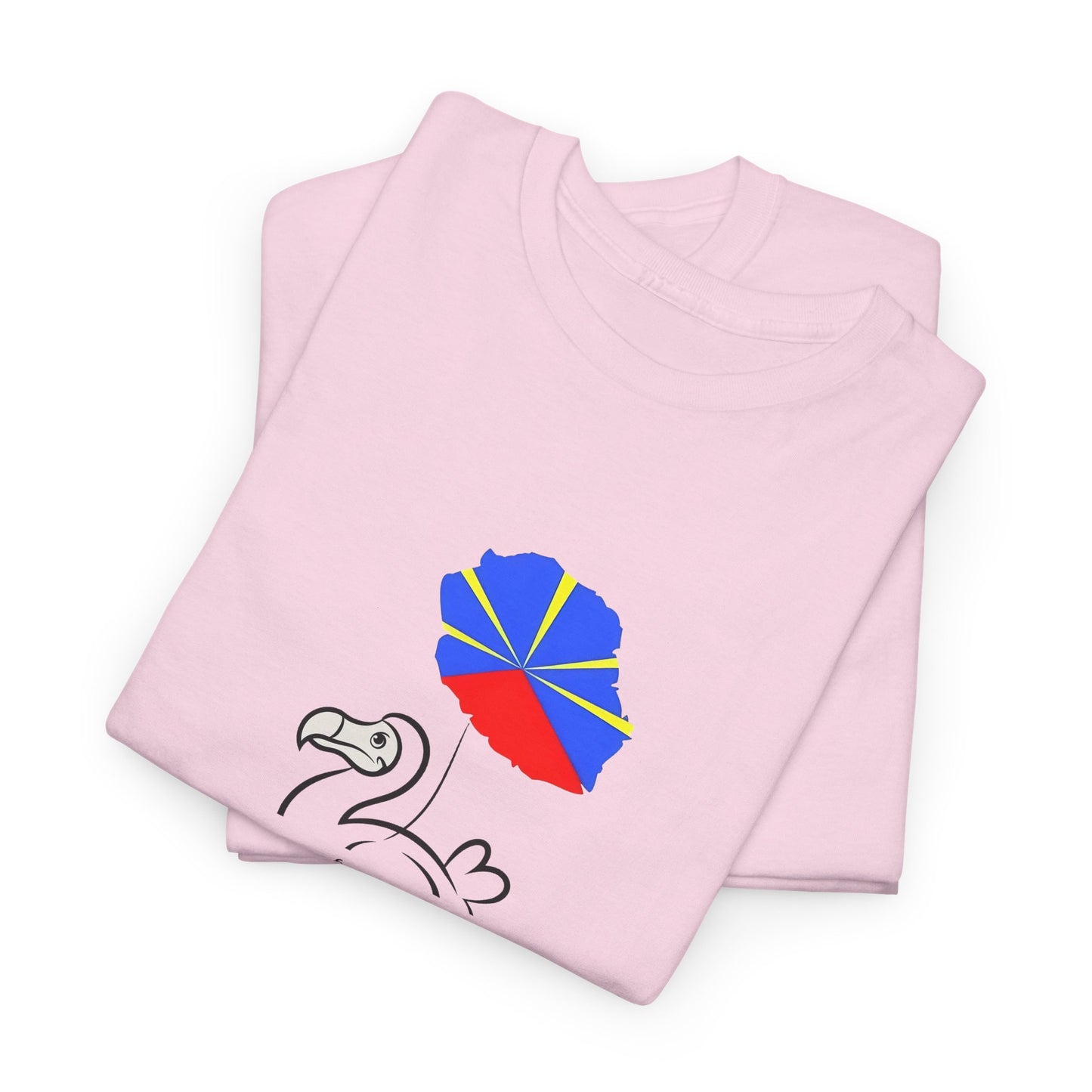 T-shirt "Dodo Ballon ", Île de La Réunion", Confort Coton, Sobre, Elégant, Souvenir Unique, Cadeau, Unisexe, Esprit Voyageur