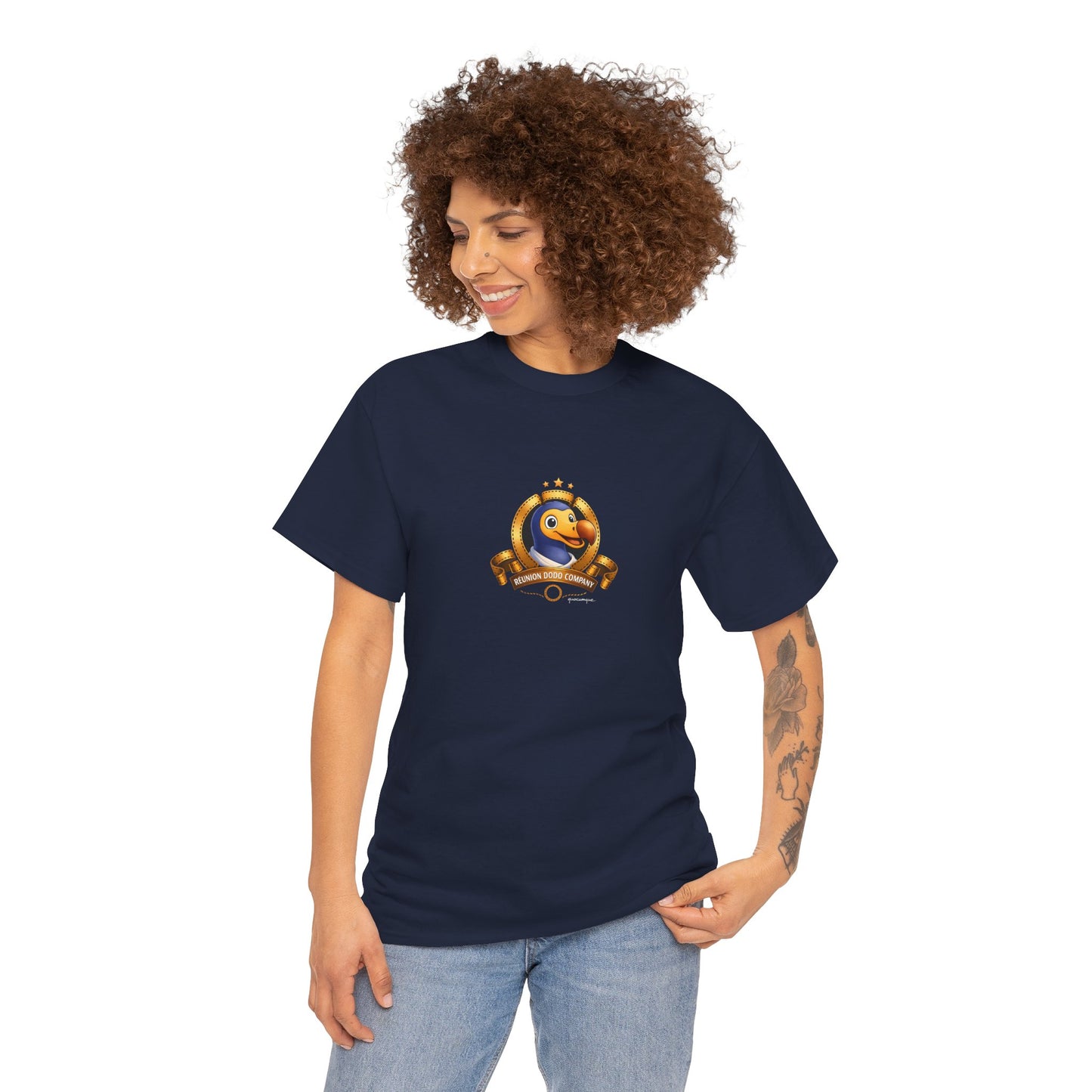 T-shirt Quocumque, " Dodo Cinéma", Île de La Réunion, Confort Coton, Elégant, Souvenir Unique, Cadeau, Unisexe, Esprit Voyageur, Créole, Bourbon