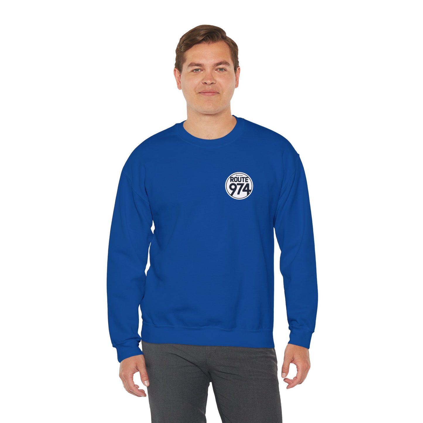 Sweat-Shirt Quocumque "Route 974", Destination l'Île De La Réunion, Adulte, Homme, Femme, Sportive, Sportif, Décontracté, Élégant, Classique,