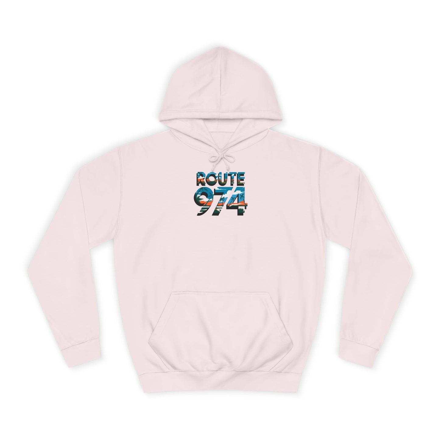 Sweat à Capuche "Route 974" pour Adulte, Hoodie, Unisexe, Élégance, Sobriété, Homme, Femme, Indicatif Réunion