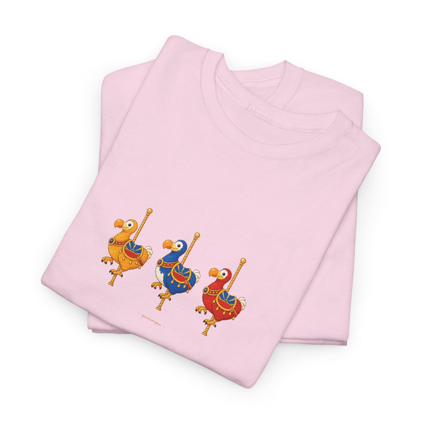 T-shirt Quocumque " Carrousel", Île de La Réunion, Confort Coton, Elégant, Souvenir Unique, Cadeau, Unisexe, Esprit Voyageur, Créole, Bourbon