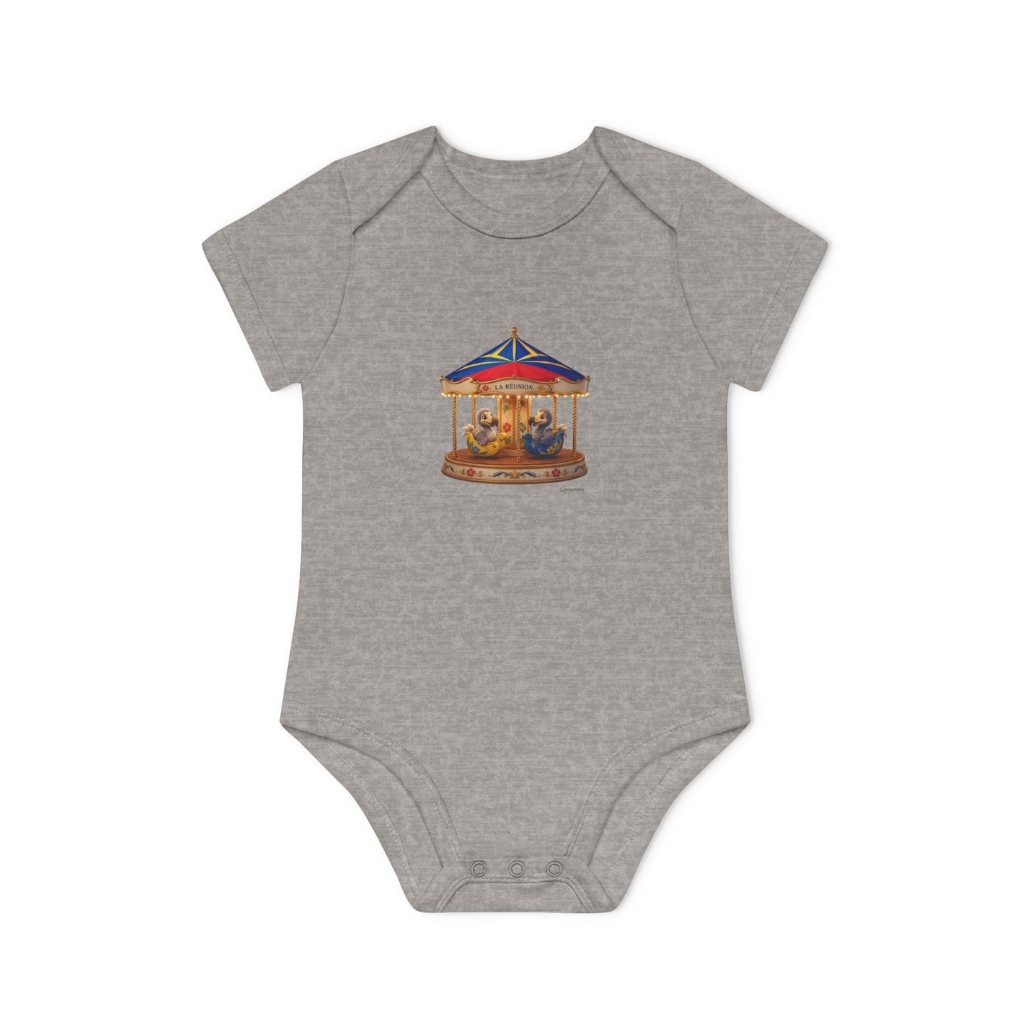 Body Bébé "Dodo Manège", Île de La Réunion, Douceur Coton, Cadeau Naissance,  Confort Coton Bio, Style Unique, Cadeau Parfait