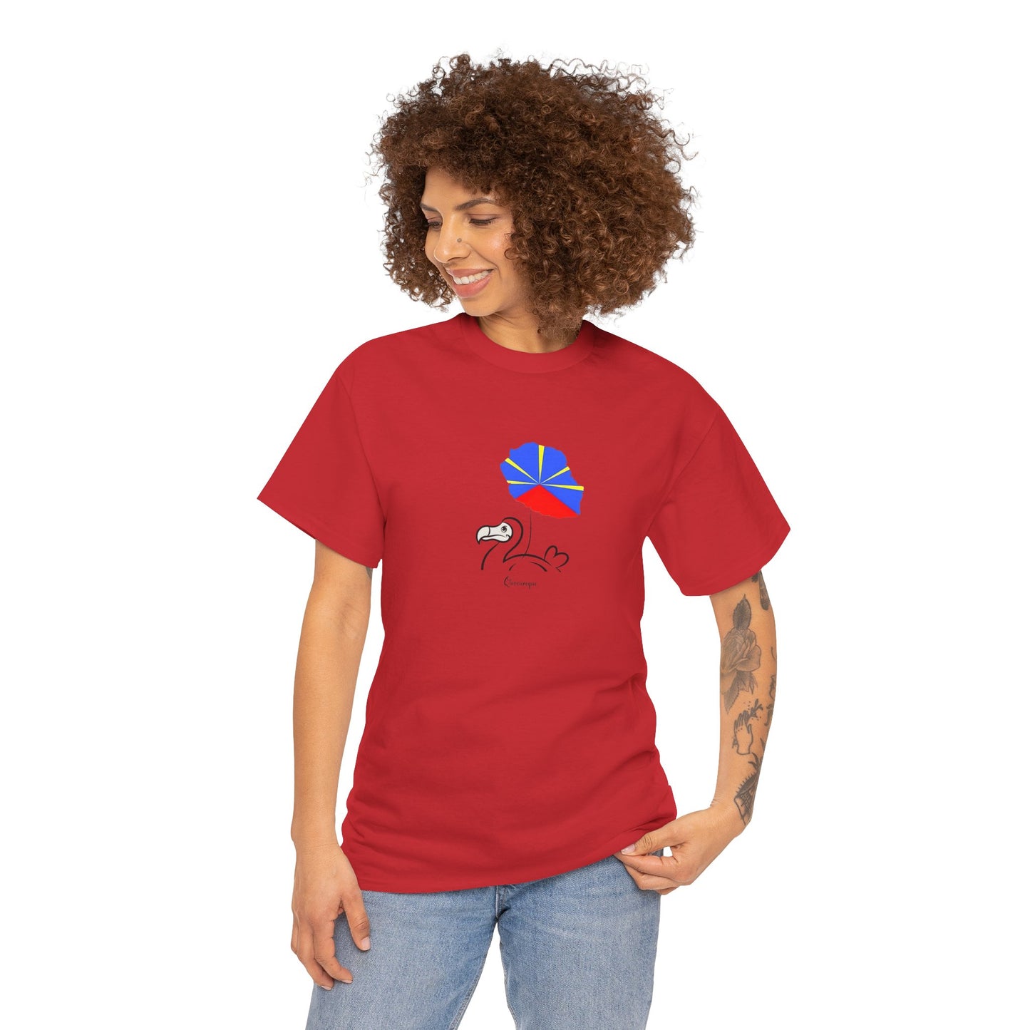 T-shirt "Dodo Ballon ", Île de La Réunion", Confort Coton, Sobre, Elégant, Souvenir Unique, Cadeau, Unisexe, Esprit Voyageur