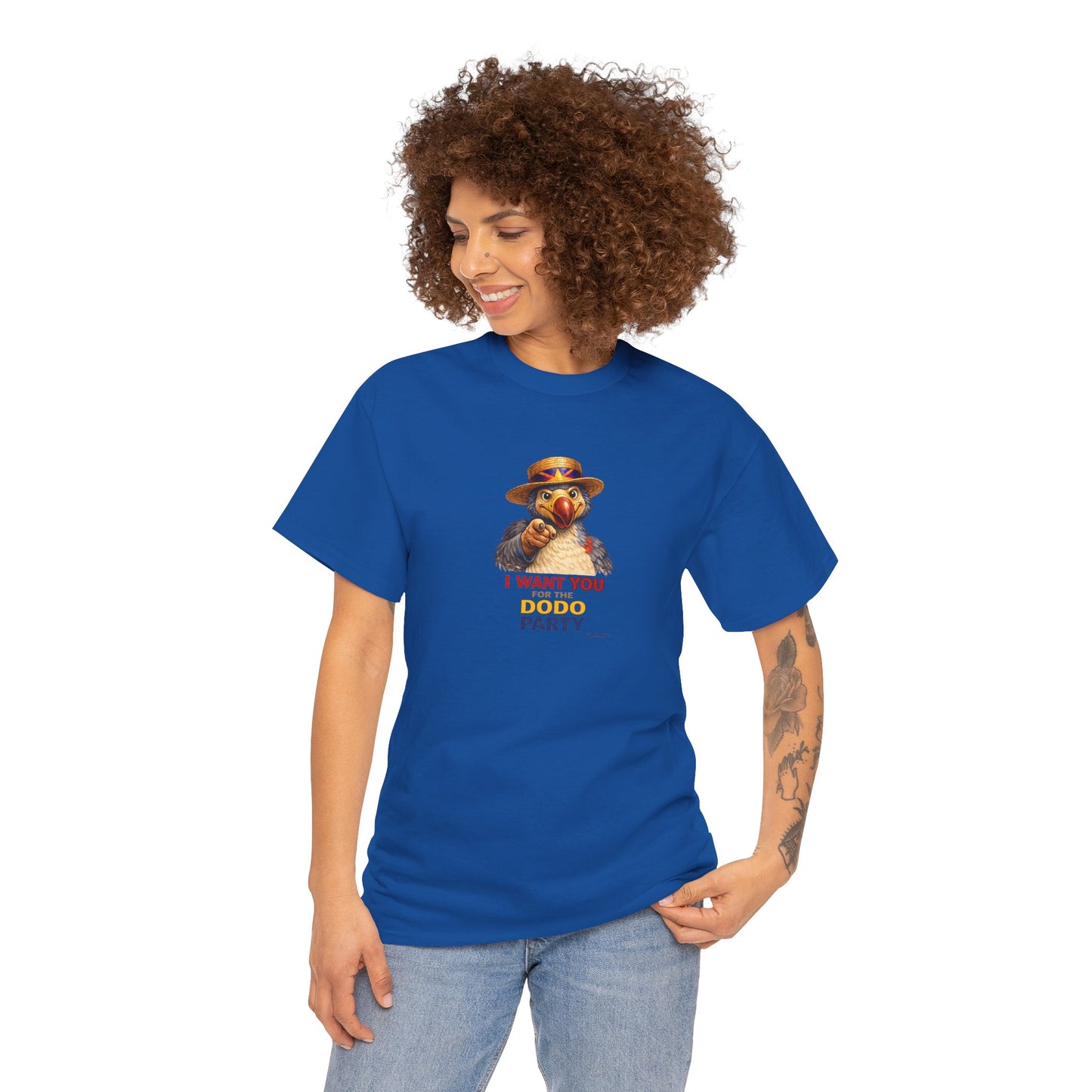 T-shirt Quocumque, " Dodo Party", Confort, Souvenir Unique, Cadeau, Unisexe, Délicatesse, Homme, Femme, Adulte, Sportif, Liberté, Détente