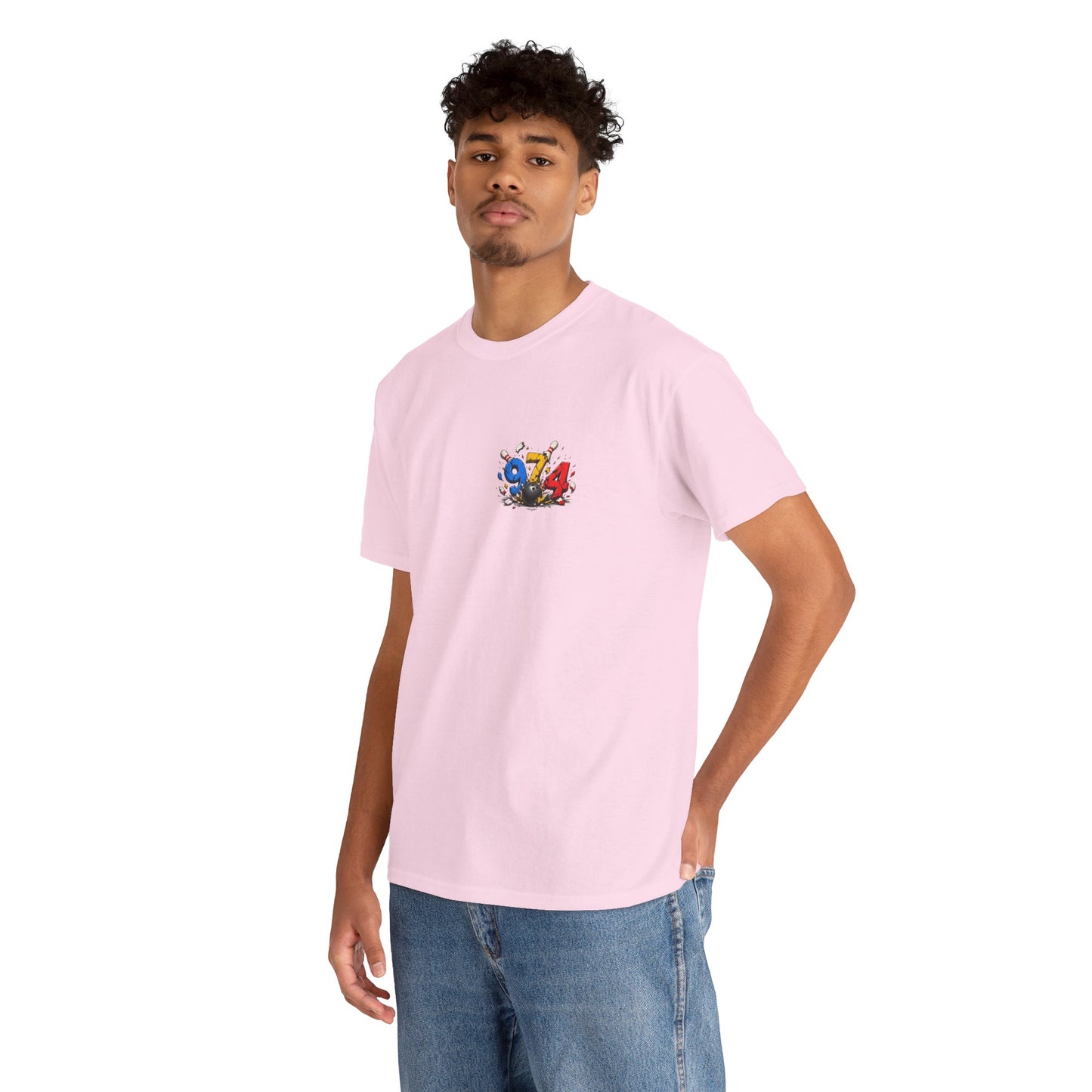 T-shirt " 974 Bowling ", Destination Île de La Réunion, Confort Coton, Sobre, Elégant, Souvenir Unique, Vêtement Adulte, Unisexe, Esprit Voyageur