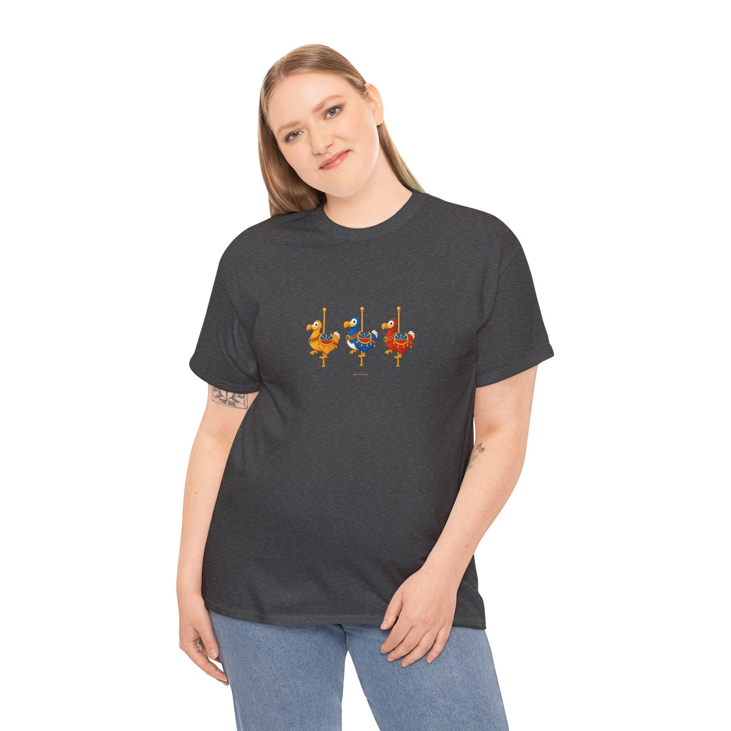 T-shirt Quocumque " Carrousel", Île de La Réunion, Confort Coton, Elégant, Souvenir Unique, Cadeau, Unisexe, Esprit Voyageur, Créole, Bourbon