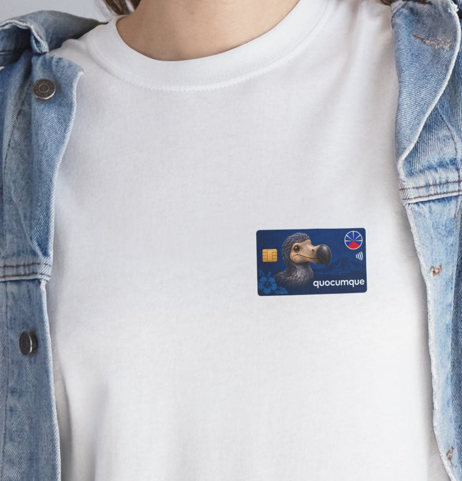 T-shirt "Carte Quocumque", Exotisme, Destination Île de La Réunion, Confort Coton, Sobre, Elégant, Souvenir Unique, Cadeau, Unisexe, Esprit Voyageur
