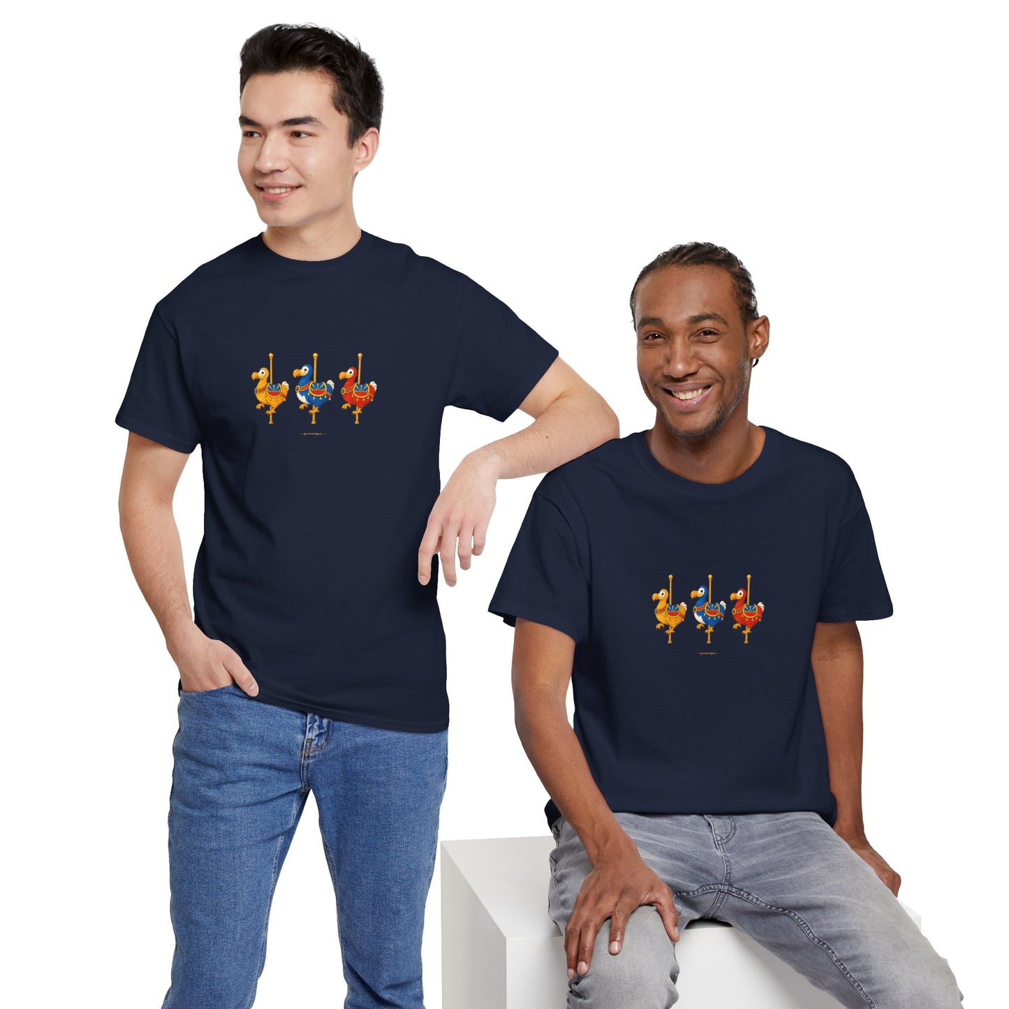 T-shirt Quocumque " Carrousel", Île de La Réunion, Confort Coton, Elégant, Souvenir Unique, Cadeau, Unisexe, Esprit Voyageur, Créole, Bourbon