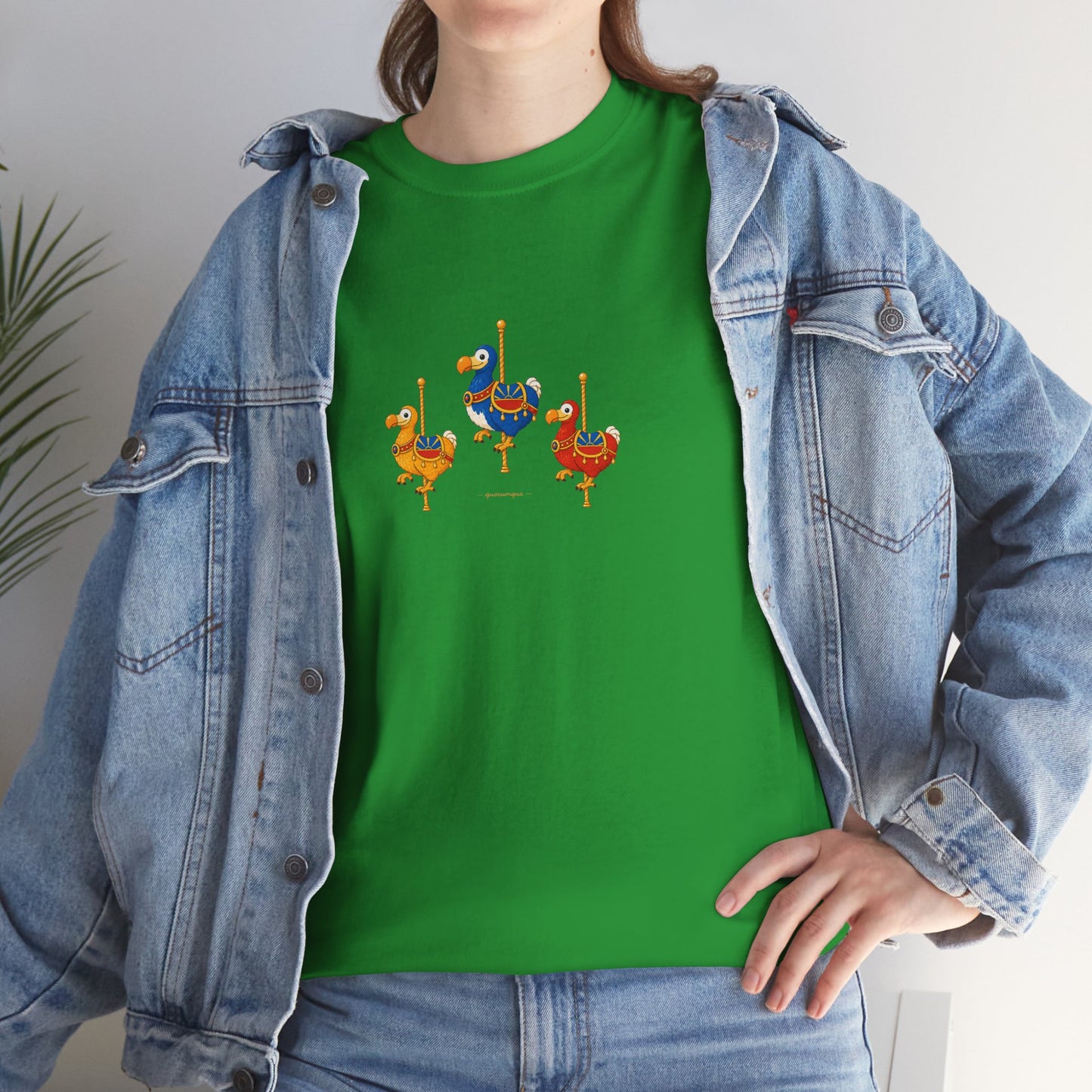 T-shirt Quocumque " Carrousel", Île de La Réunion, Confort Coton, Elégant, Souvenir Unique, Cadeau, Unisexe, Esprit Voyageur, Créole, Bourbon