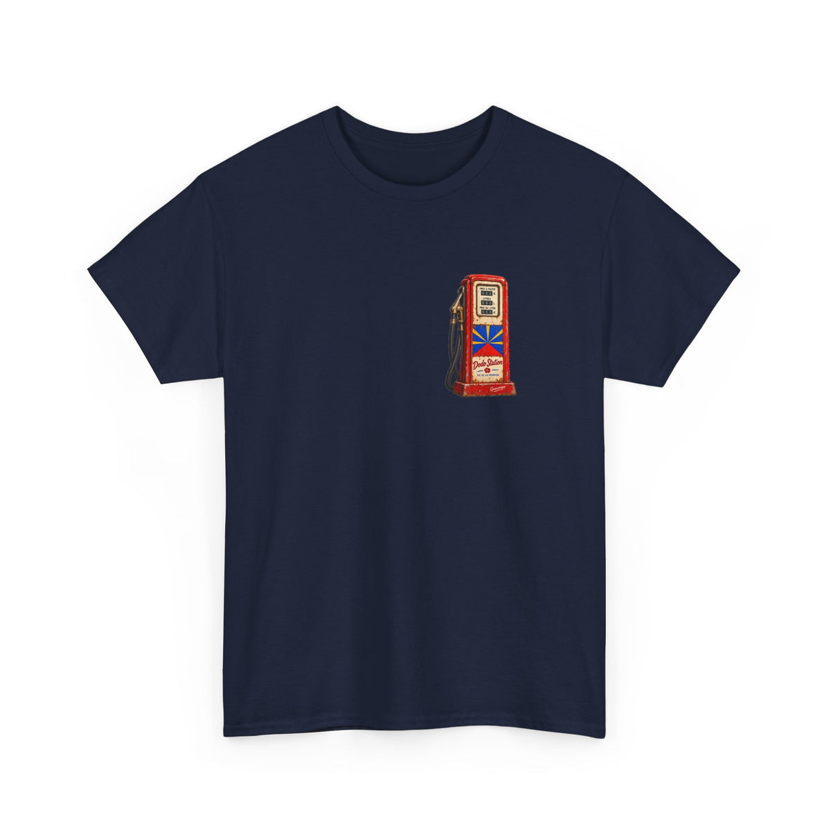 T-shirt Quocumque, "Station Essence", Discret, Île de La Réunion, Confort Coton, Elégant, Souvenir Unique, Cadeau, Unisexe, Esprit Voyageur, Créole, Bourbon