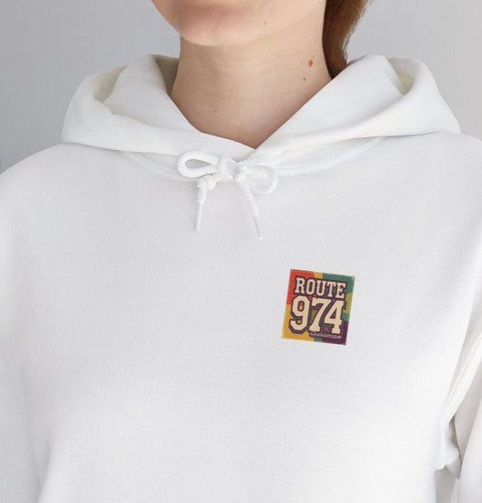 Sweat-Shirt à Capuche Collection " Route 974",Période Hippies, Adulte, Homme, Femme, Sportive, Sportif, Décontracté, Classique, Destination La Réunion