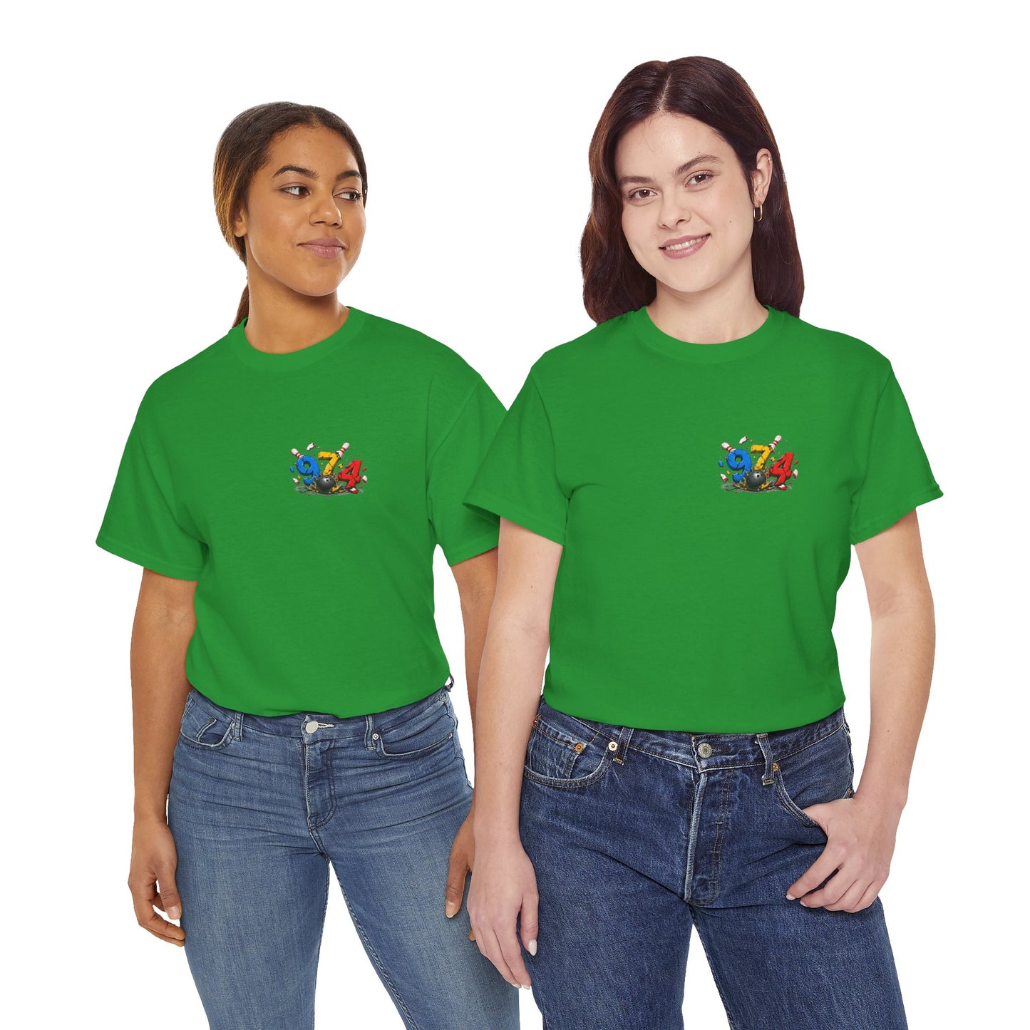 T-shirt " 974 Bowling ", Destination Île de La Réunion, Confort Coton, Sobre, Elégant, Souvenir Unique, Vêtement Adulte, Unisexe, Esprit Voyageur