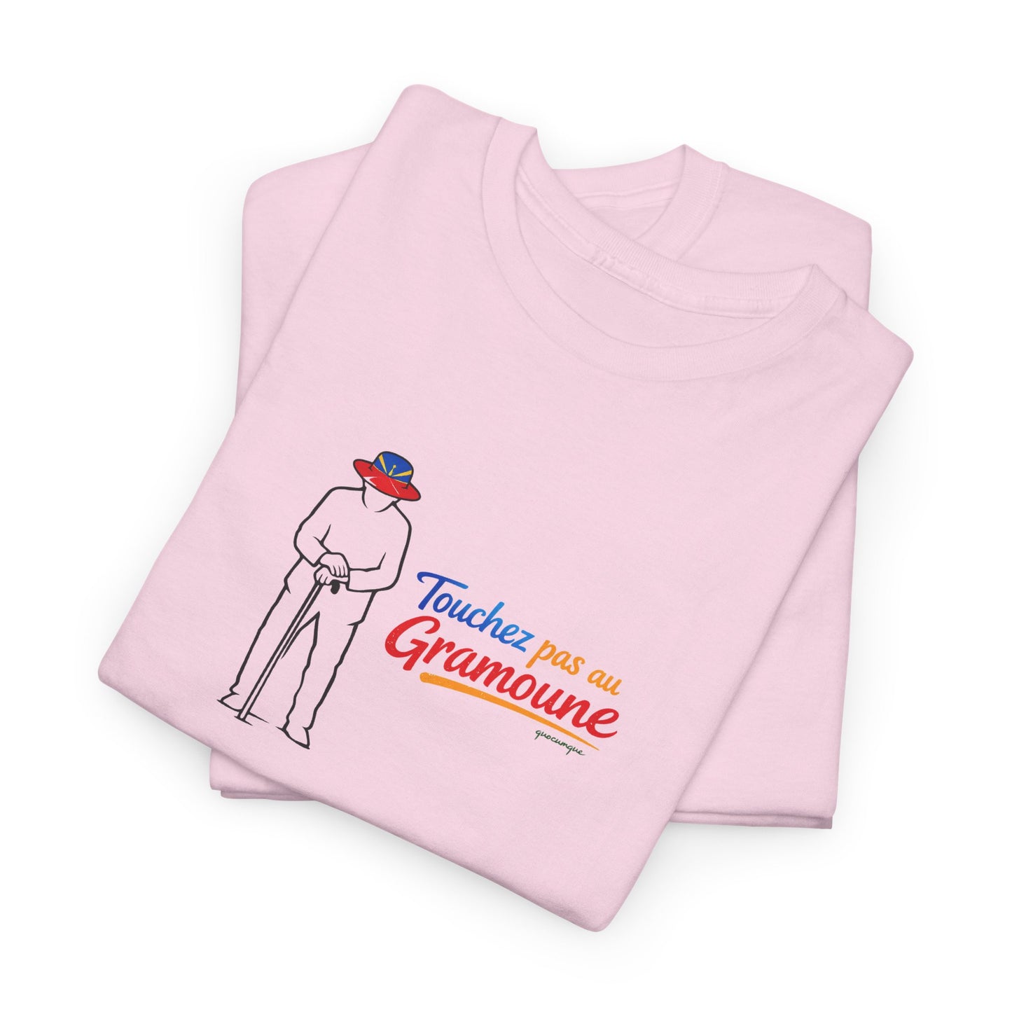 T-shirt "Gramoune", Île de La Réunion, Confort Coton, Sobre, Elégant, Souvenir Unique, Cadeau, Unisexe, Esprit Voyageur