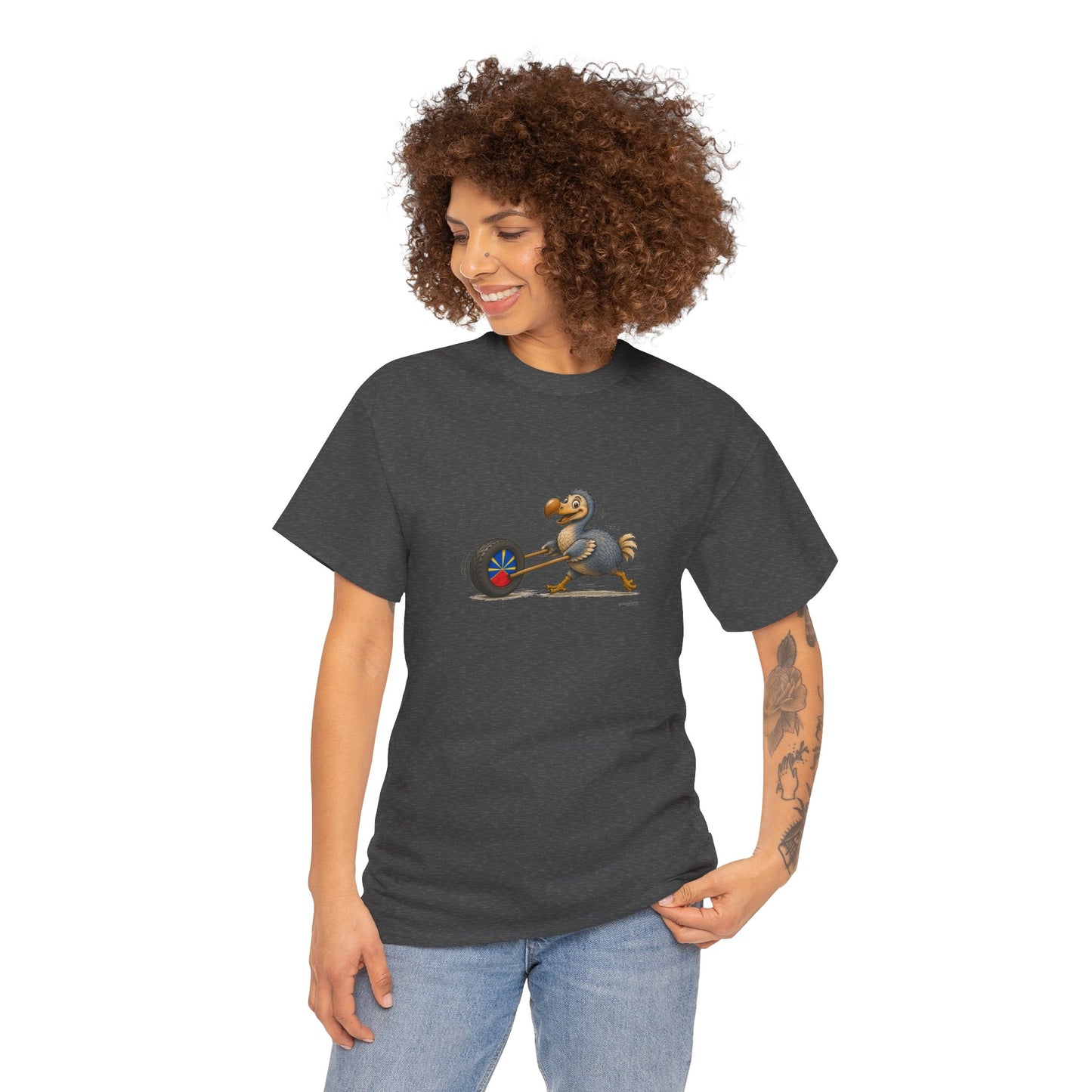 T-shirt Quocumque, "La Roue", Île de La Réunion, Confort Coton, Elégant, Souvenir Unique, Cadeau, Unisexe, Esprit Voyageur, Créole, Bourbon