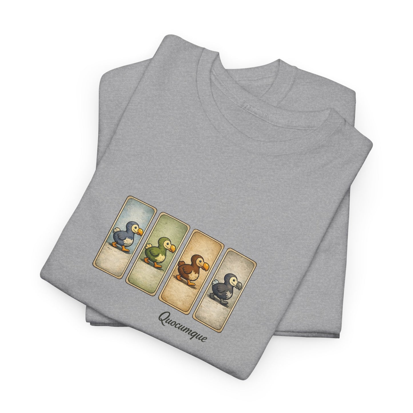 T-shirt Quocumque, " Dodo", Île de La Réunion, Confort Coton, Elégant, Souvenir Unique, Cadeau, Unisexe, Esprit Voyageur, Créole, Bourbon