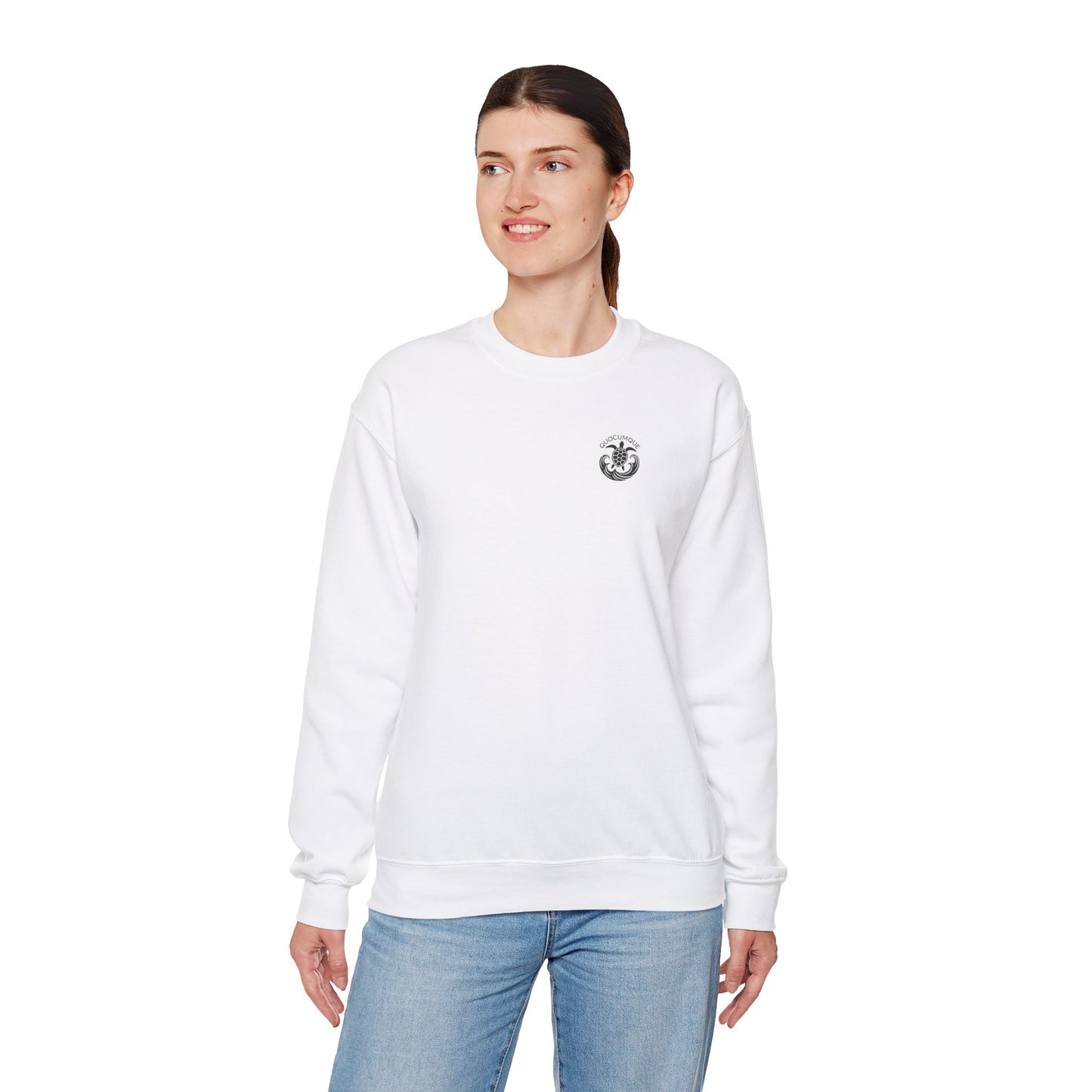 Sweat-Shirt Quocumque "Tortue Marine", Destination l'Île De La Réunion, Adulte, Homme, Femme, Sportive, Sportif, Décontracté, Élégant, Classique, Mer