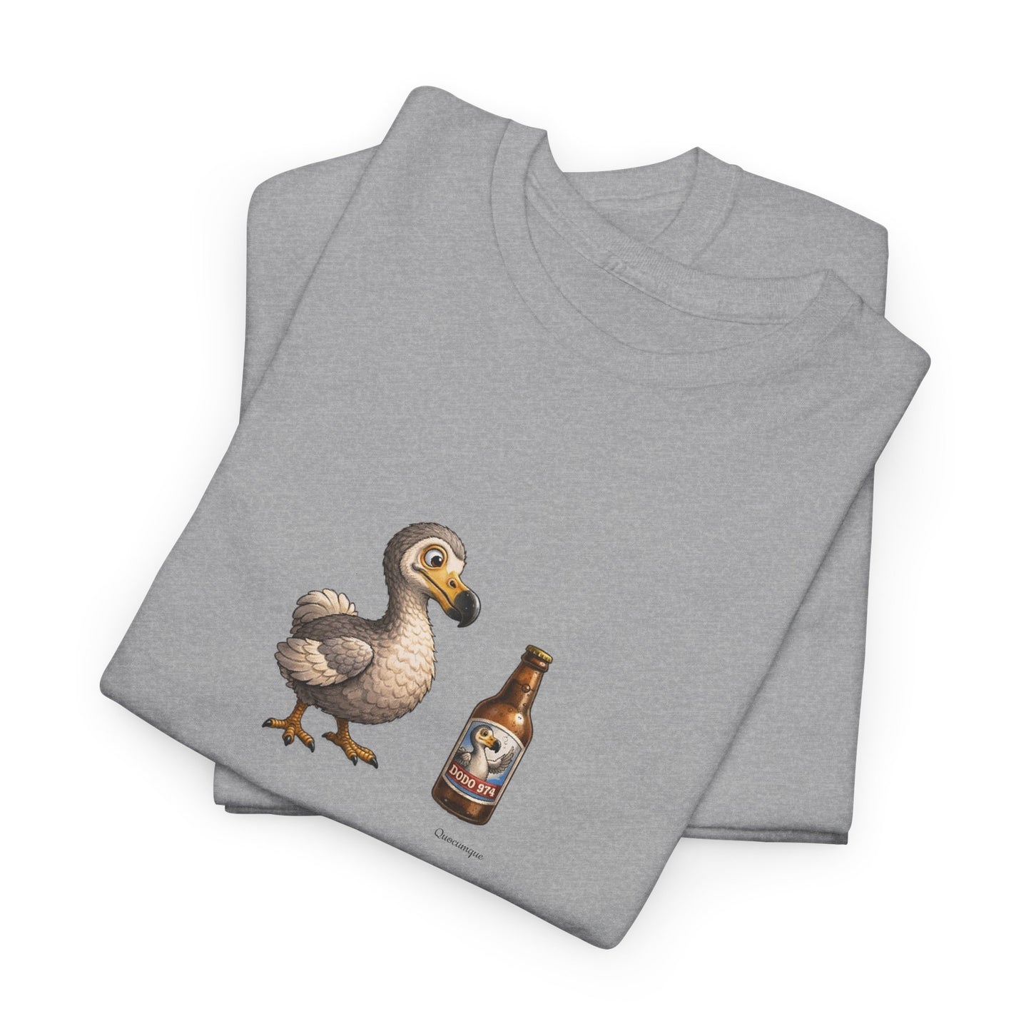 T-shirt Quocumque, " Dodo 974 ", Île de La Réunion, Confort Coton, Elégant, Souvenir Unique, Cadeau, Unisexe, Esprit Voyageur, Créole, Bourbon