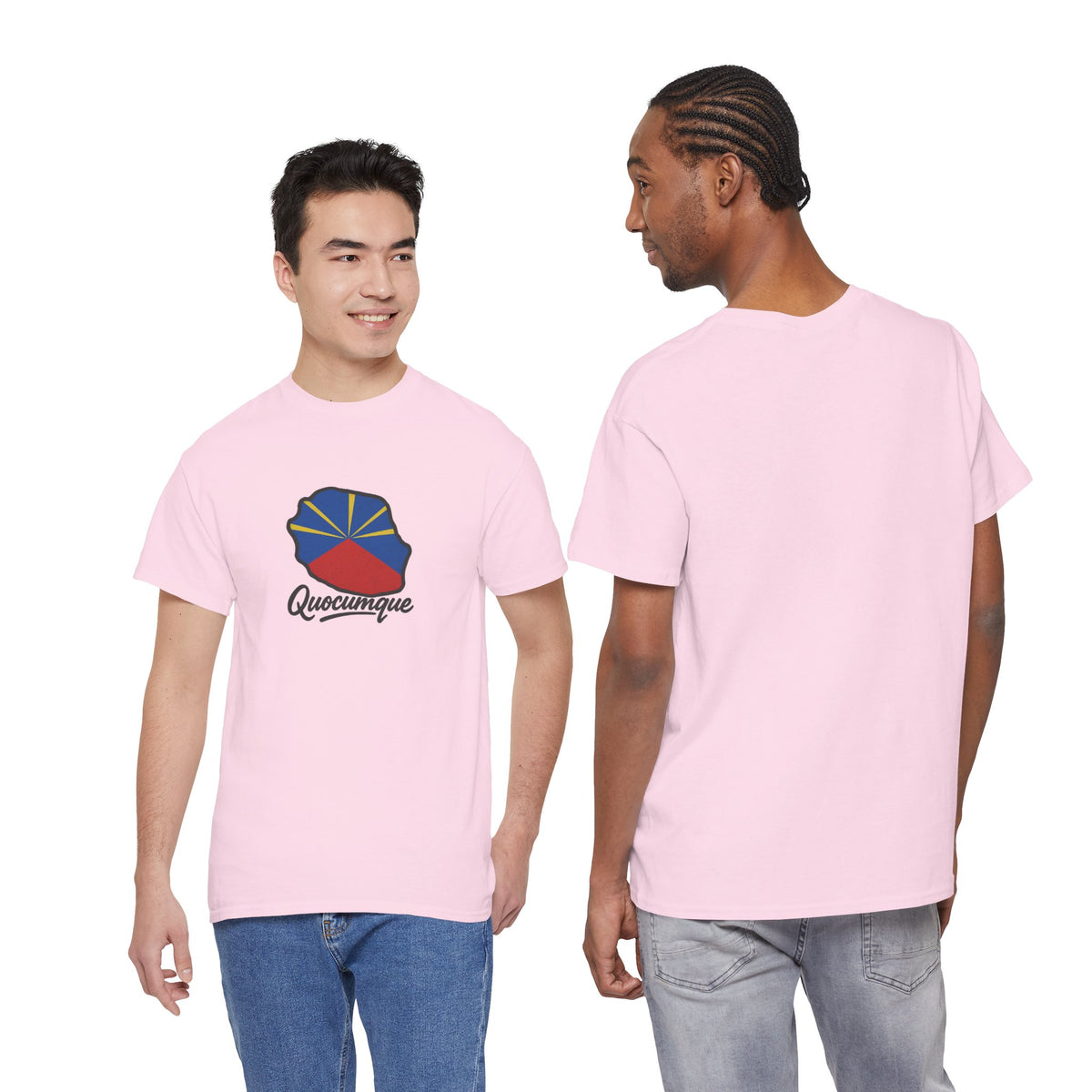 T-shirt "Drapeau Pays", Exotisme, Destination Île de La Réunion, Confort Coton, Sobre, Elégant, Souvenir Unique, Cadeau, Unisexe, Esprit Voyageur